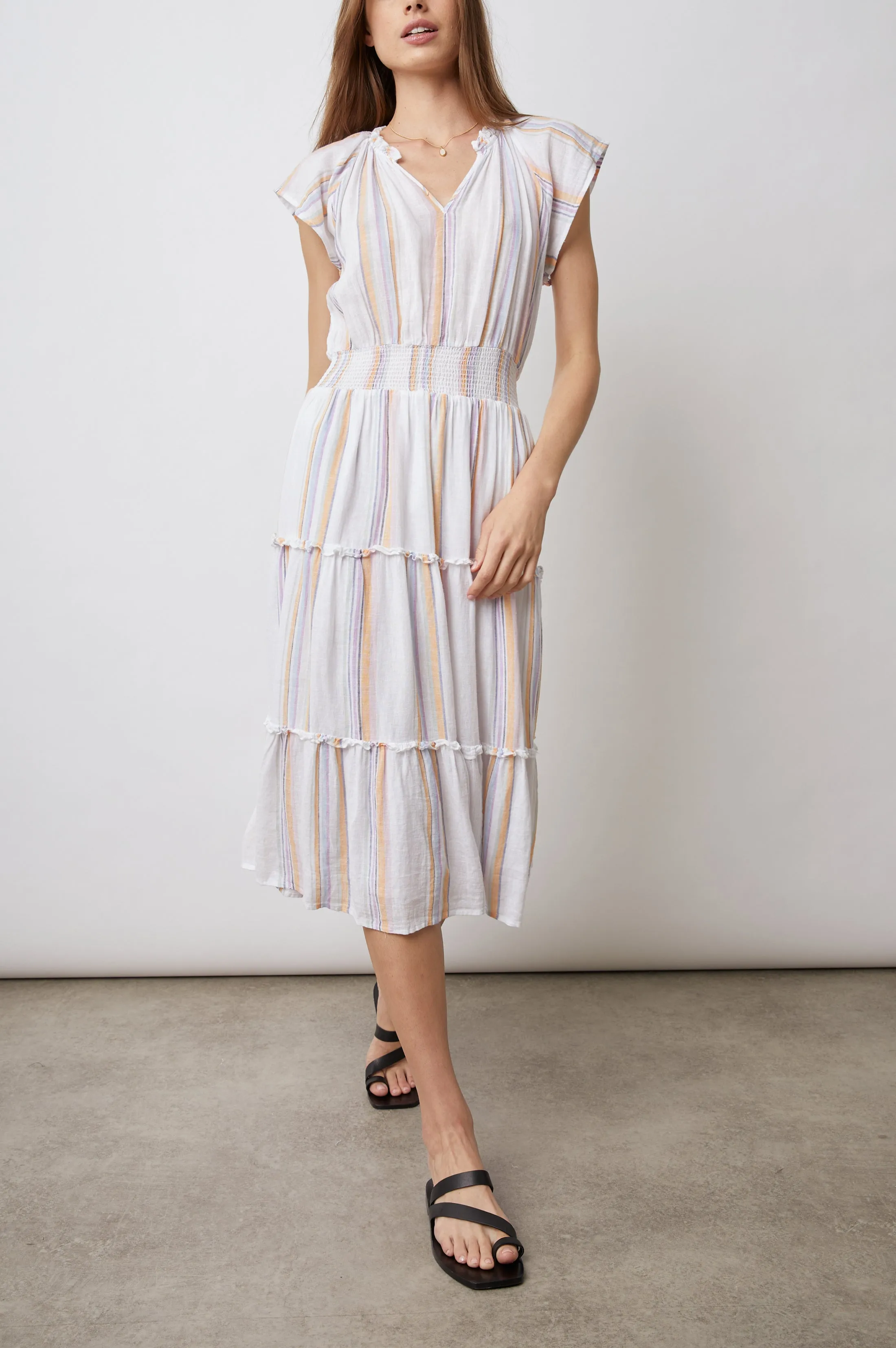 AMELLIA DRESS - MERIDA STRIPE sold by Rails