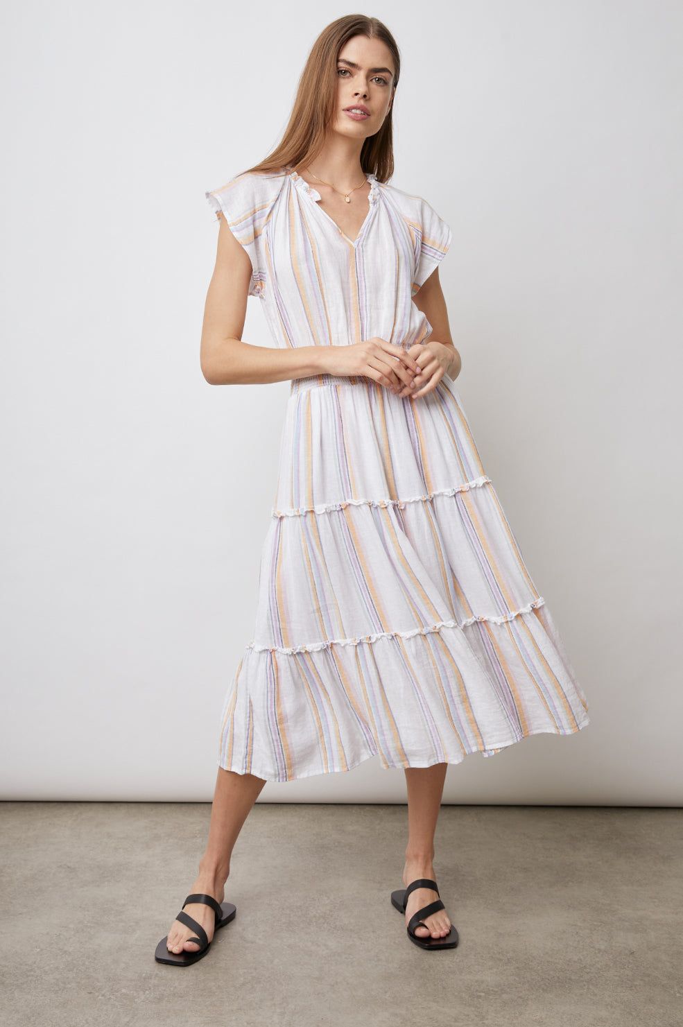 AMELLIA DRESS - MERIDA STRIPE sold by Rails