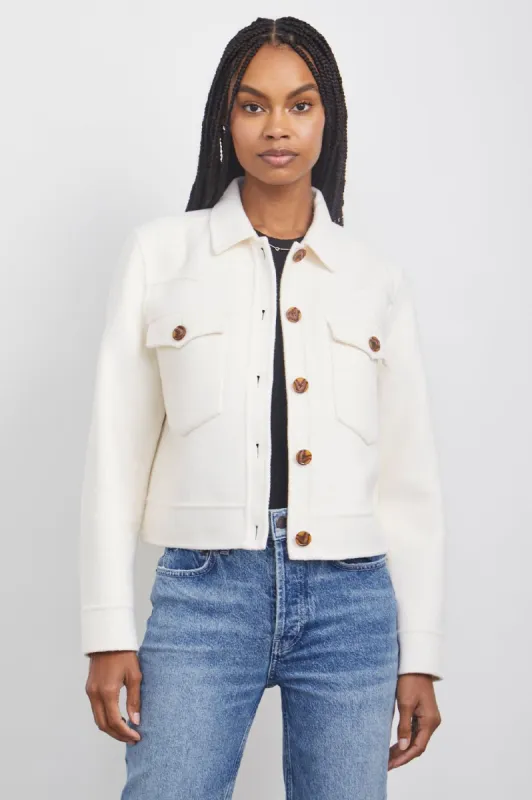 EASTON JACKET - WHITE sold by Rails