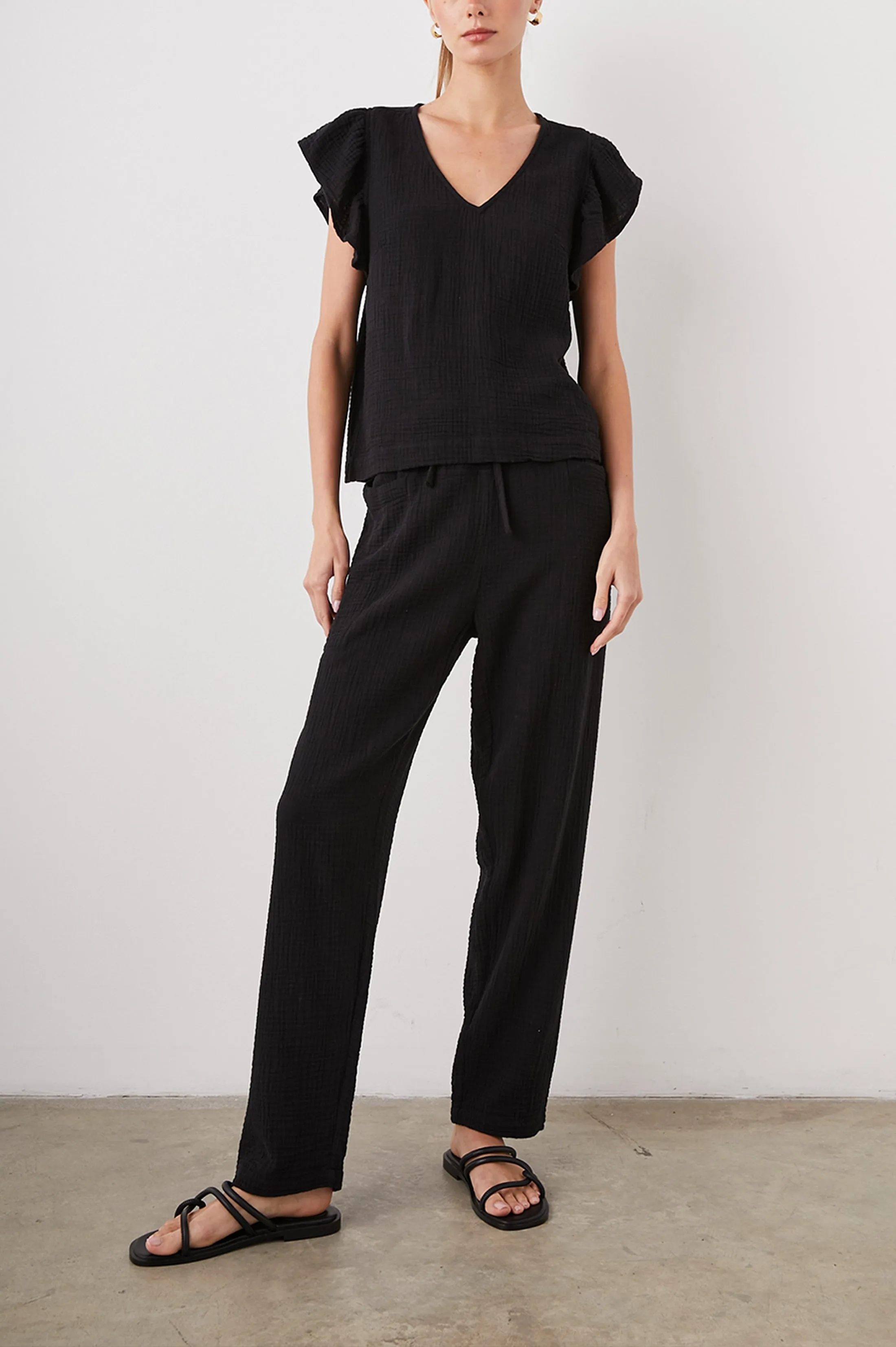 LELA SHIRT - BLACK sold by Rails product image thumbnail 3