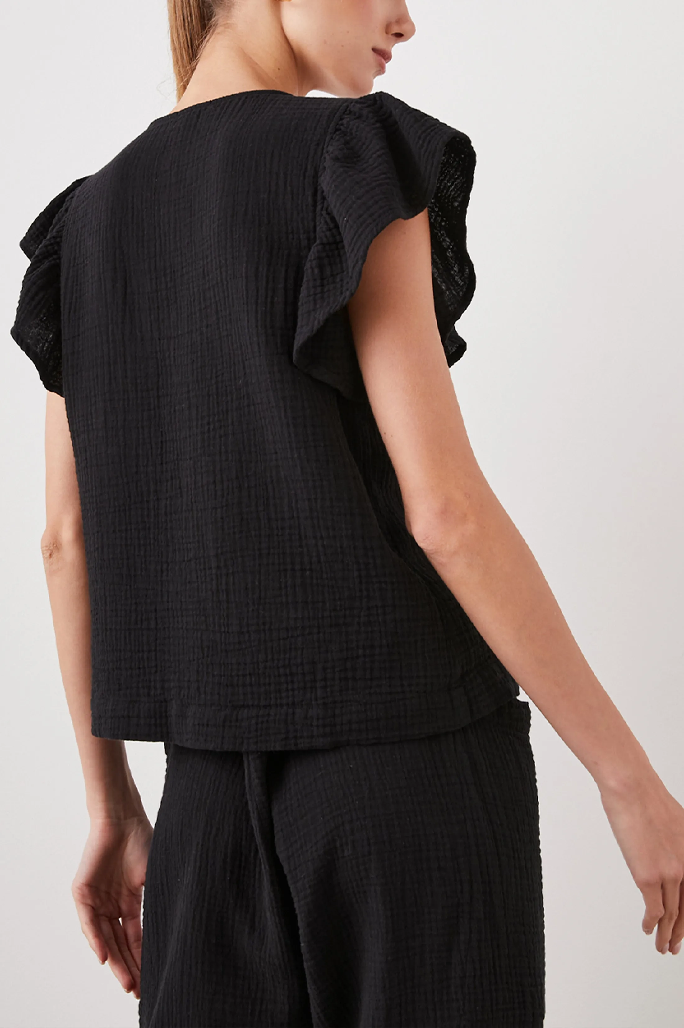 LELA SHIRT - BLACK sold by Rails product image thumbnail 4