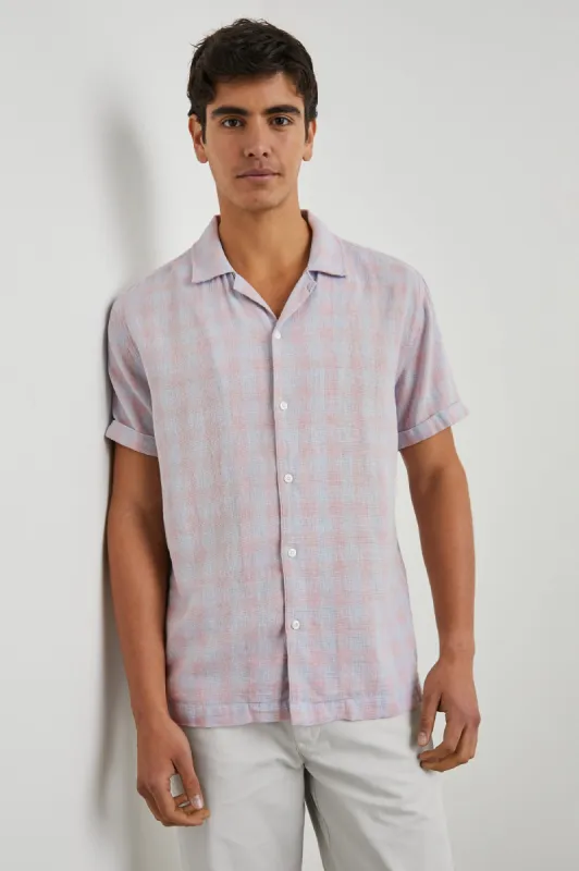 DRESDEN SHIRT - HOMESPUN ROUGE GINGHAM sold by Rails