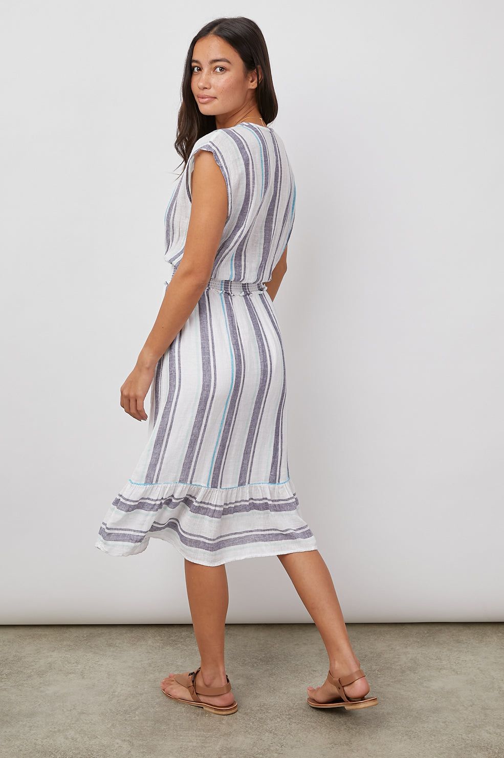 ASHLYN DRESS - AEGEAN BLUE STRIPE sold by Rails product image thumbnail 3