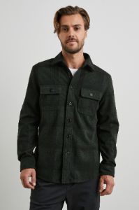 ALDER SHIRT JACKET - EVERGREEN ONYX sold by Rails