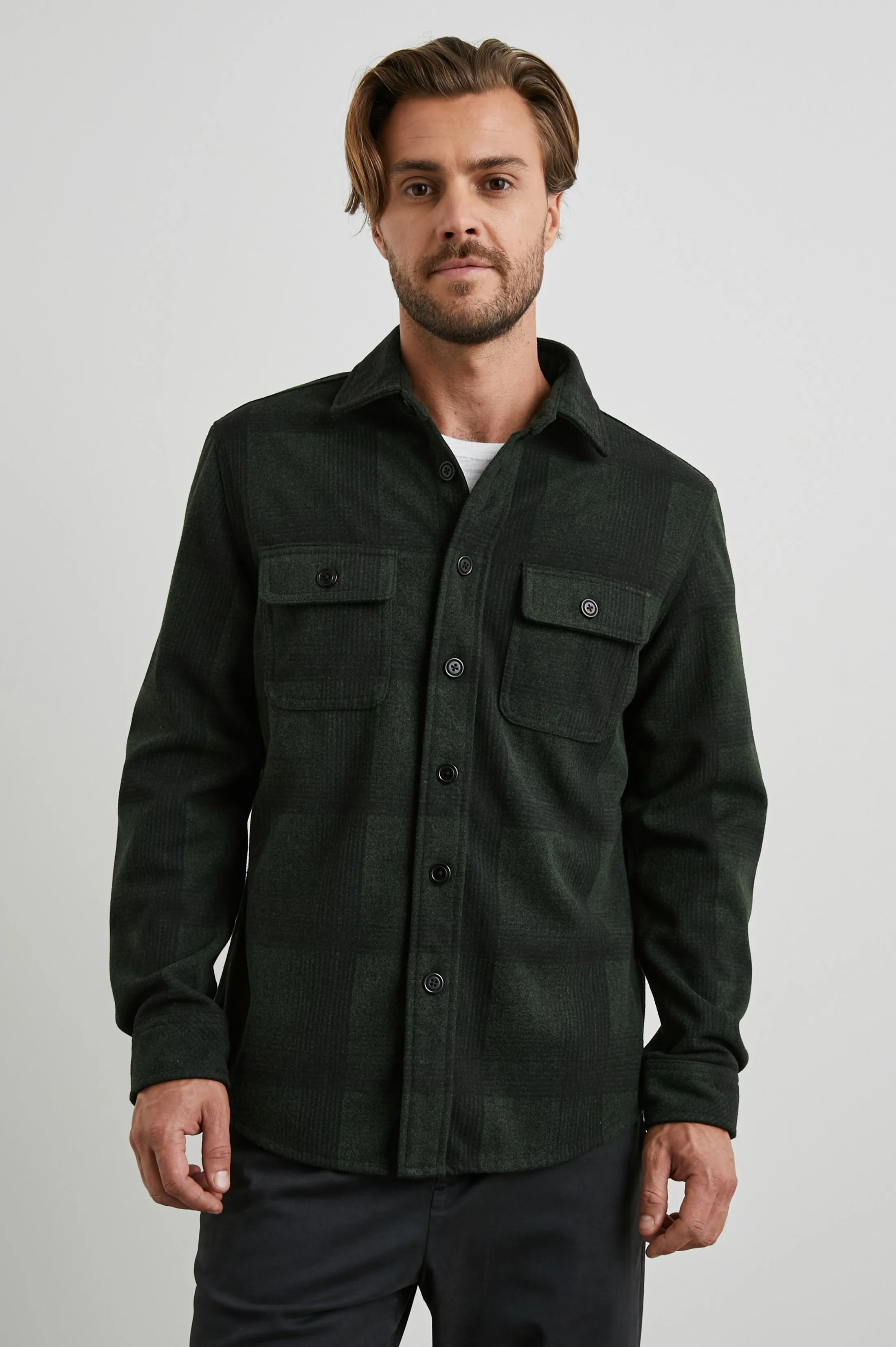ALDER SHIRT - EVERGREEN ONYX sold by Rails product image thumbnail 4
