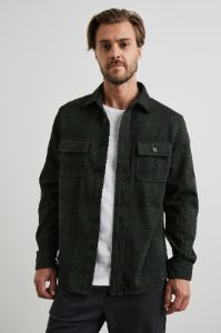 ALDER SHIRT JACKET - EVERGREEN ONYX sold by Rails