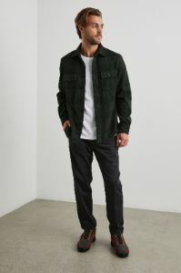 ALDER SHIRT JACKET - EVERGREEN ONYX sold by Rails