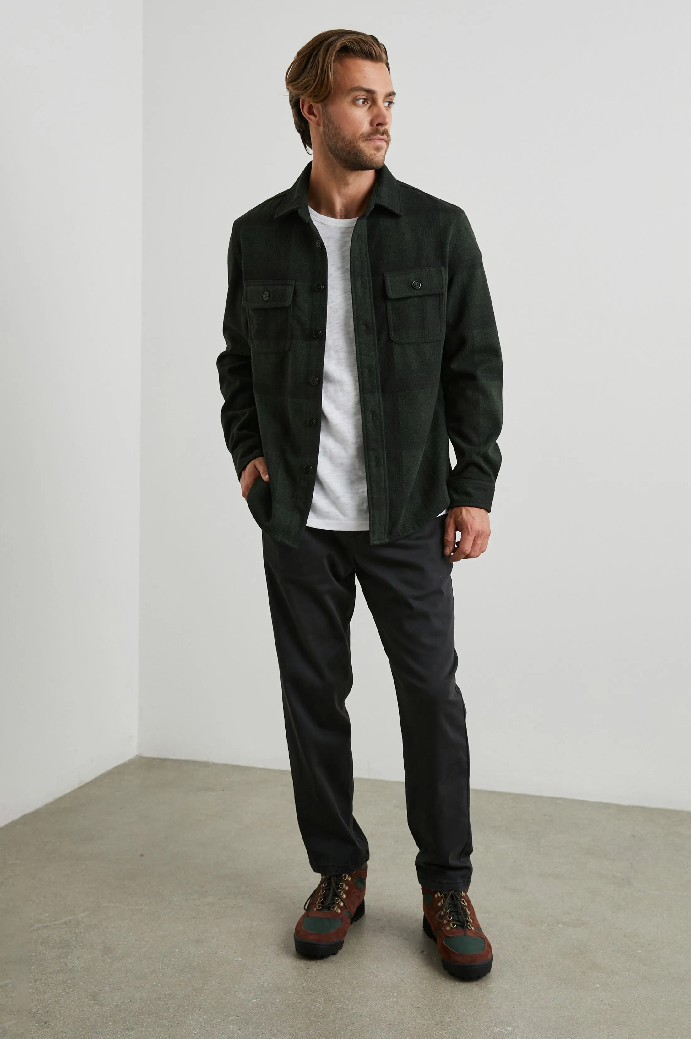 ALDER SHIRT - EVERGREEN ONYX sold by Rails product image thumbnail 3