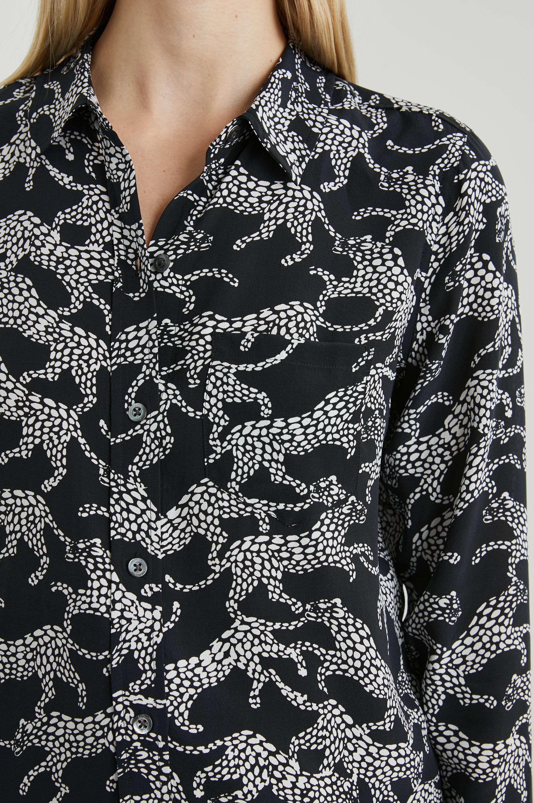 KATE SHIRT - BLACK LYNX sold by Rails product image thumbnail 2