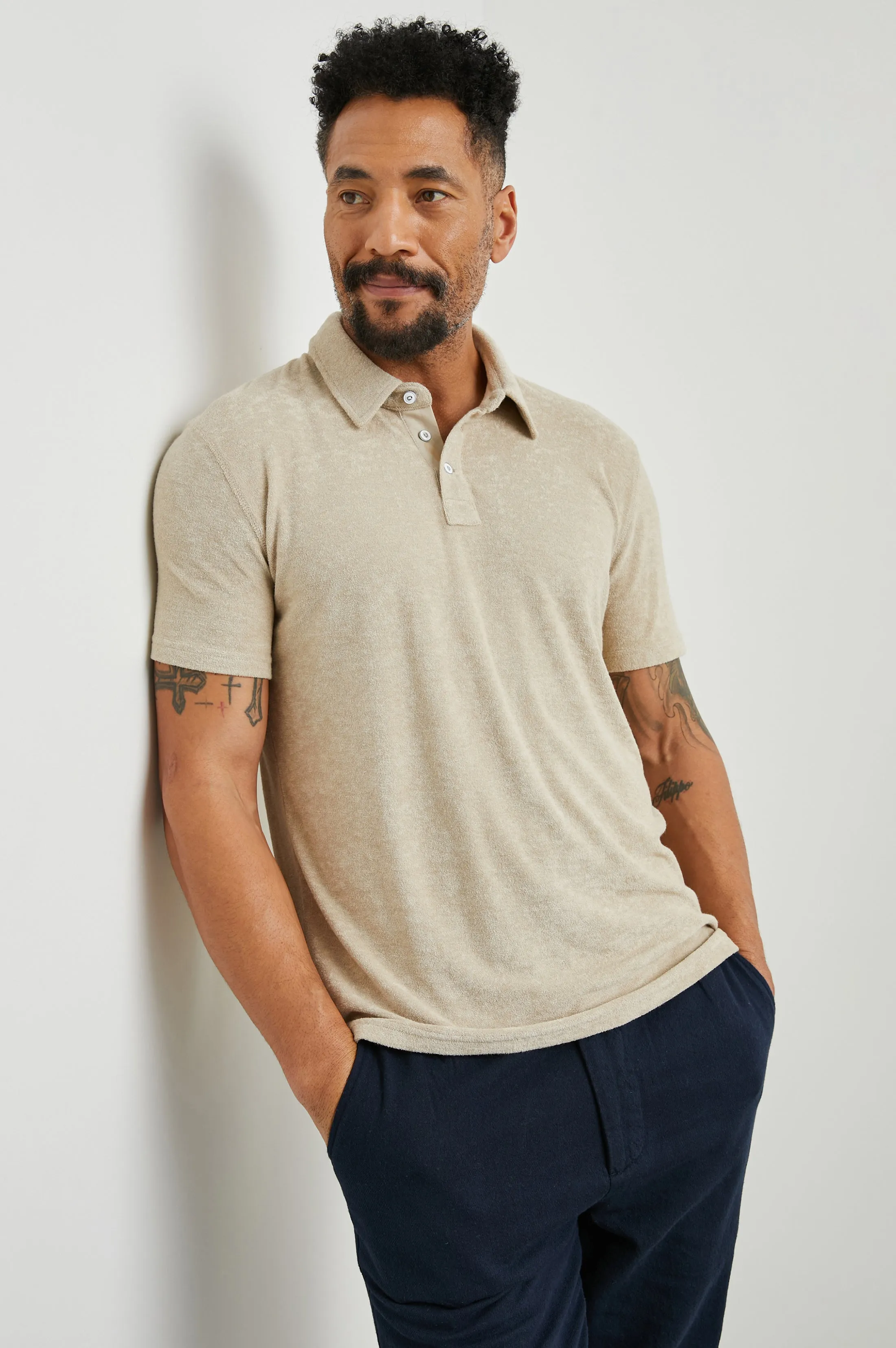 RHEN POLO SHIRT - CHICKPEA sold by Rails