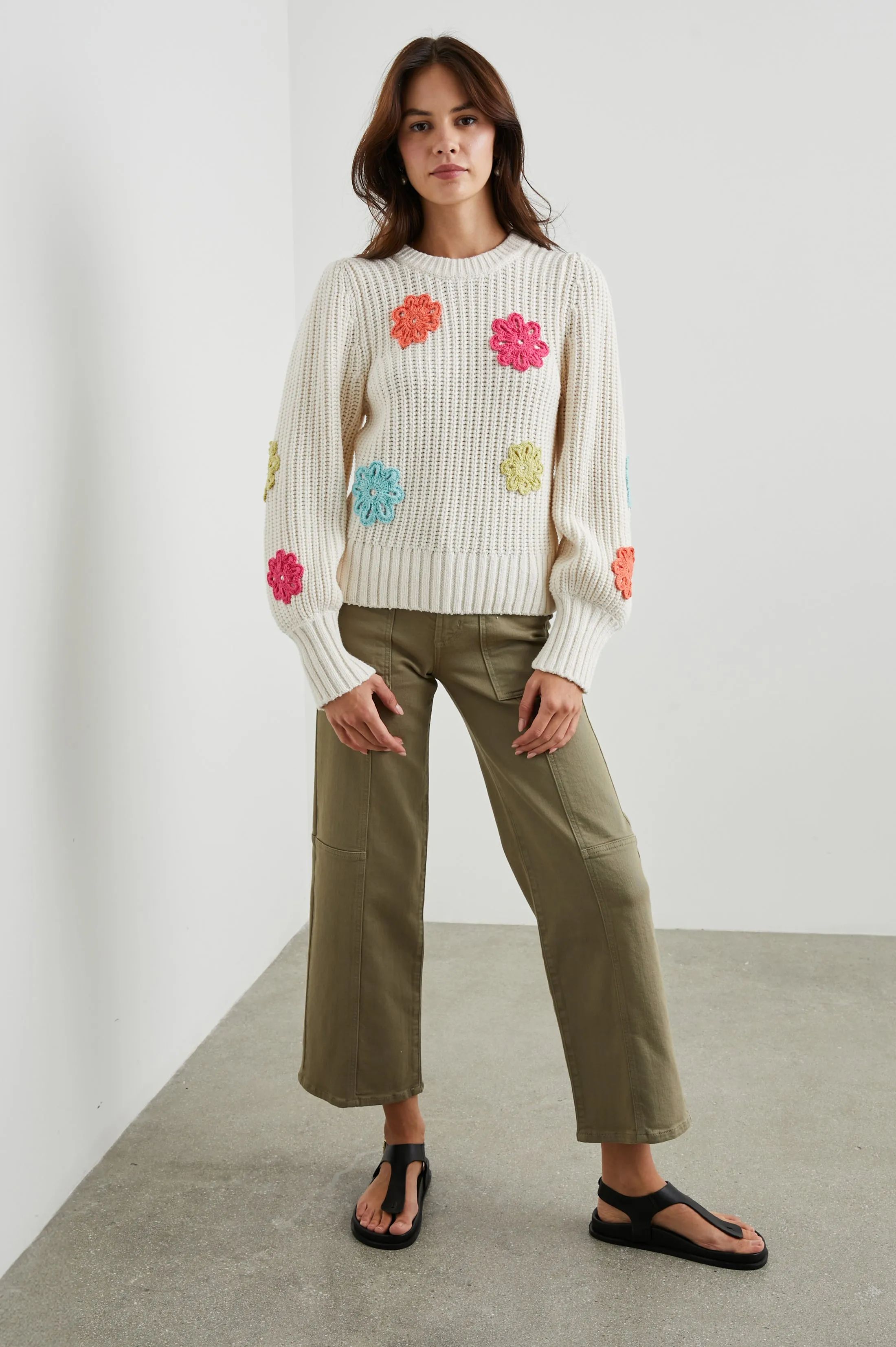 ROMY SWEATER - IVORY MULTI DAISIES sold by Rails product image thumbnail 3