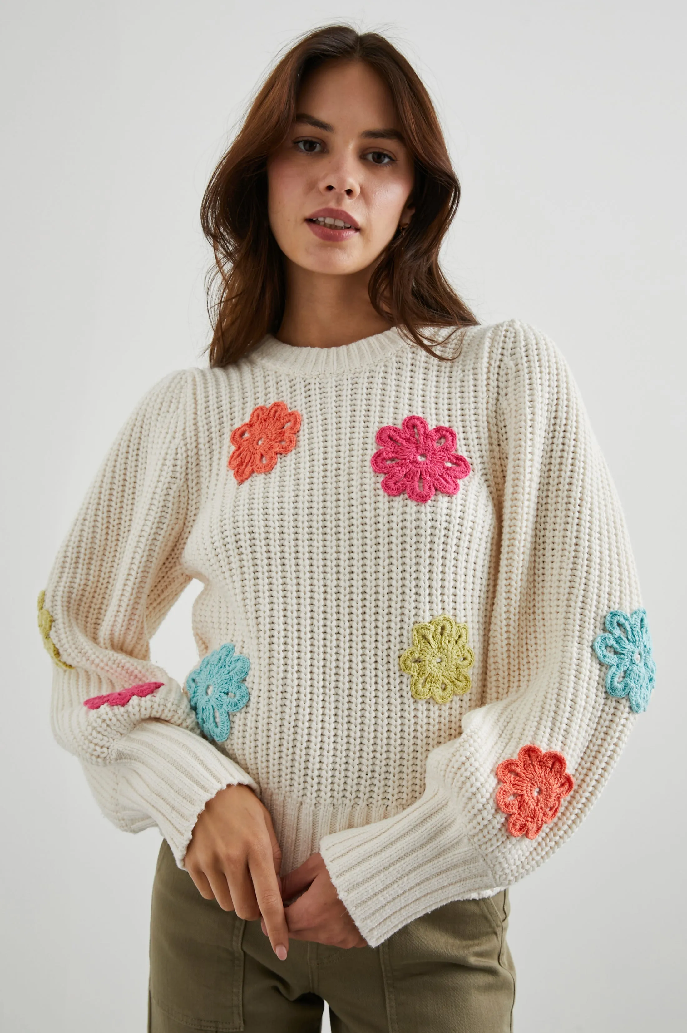 ROMY SWEATER - IVORY MULTI DAISIES sold by Rails product image thumbnail 2