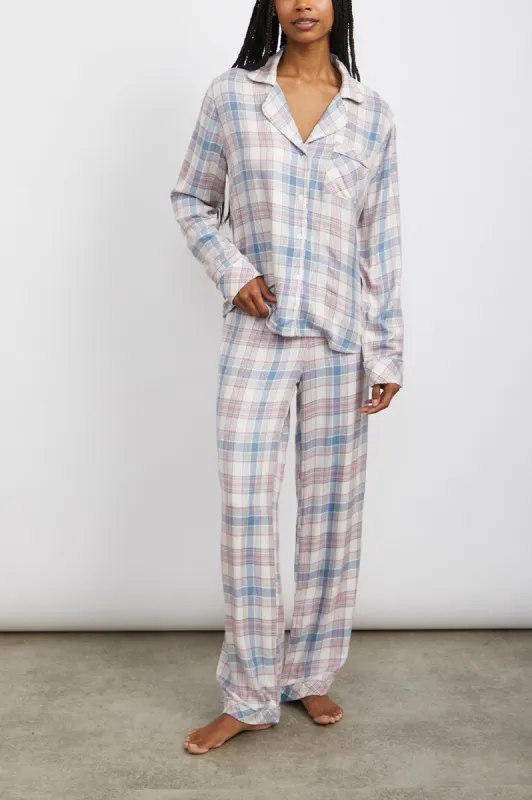 CLARA PAJAMA SET - IVORY LILAC RIVER sold by Rails