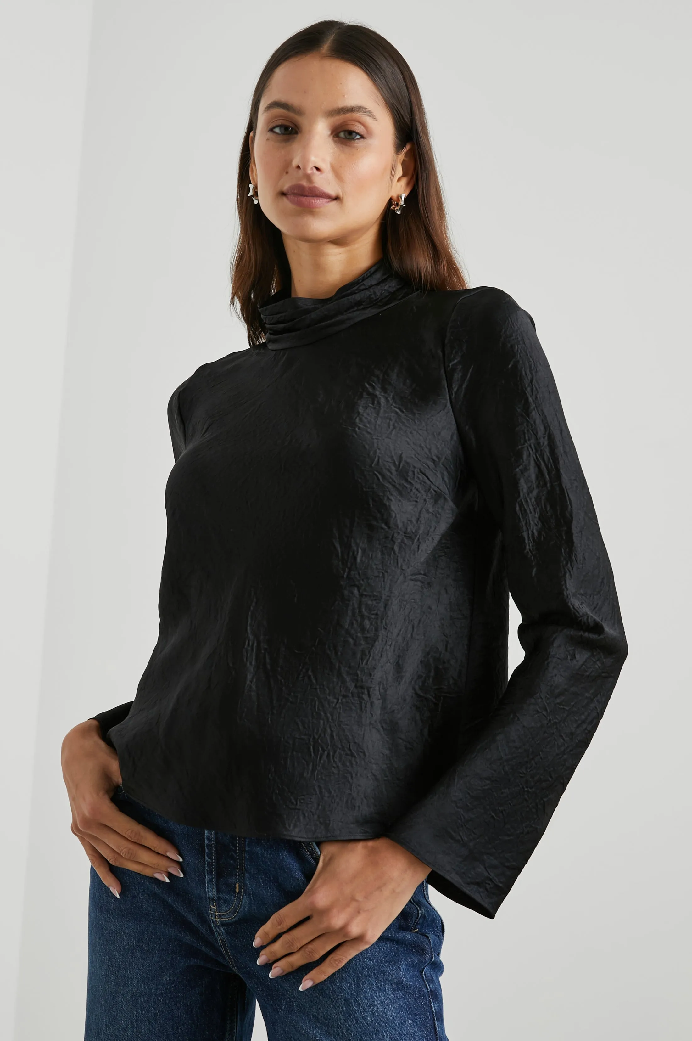 SOLEIL SHIRT - BLACK sold by Rails