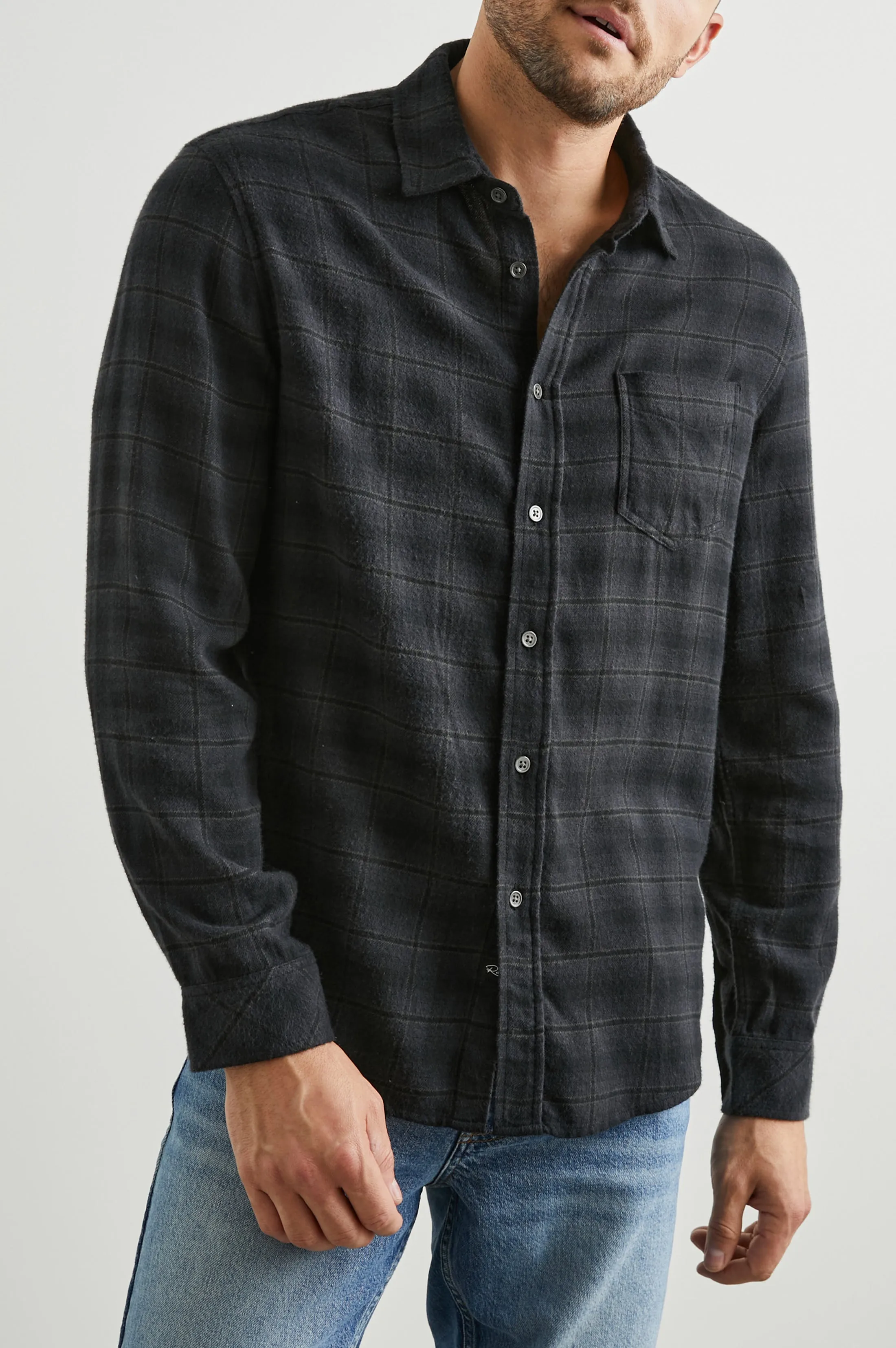 LENNOX SHIRT - TWILIGHT SHADOW sold by Rails