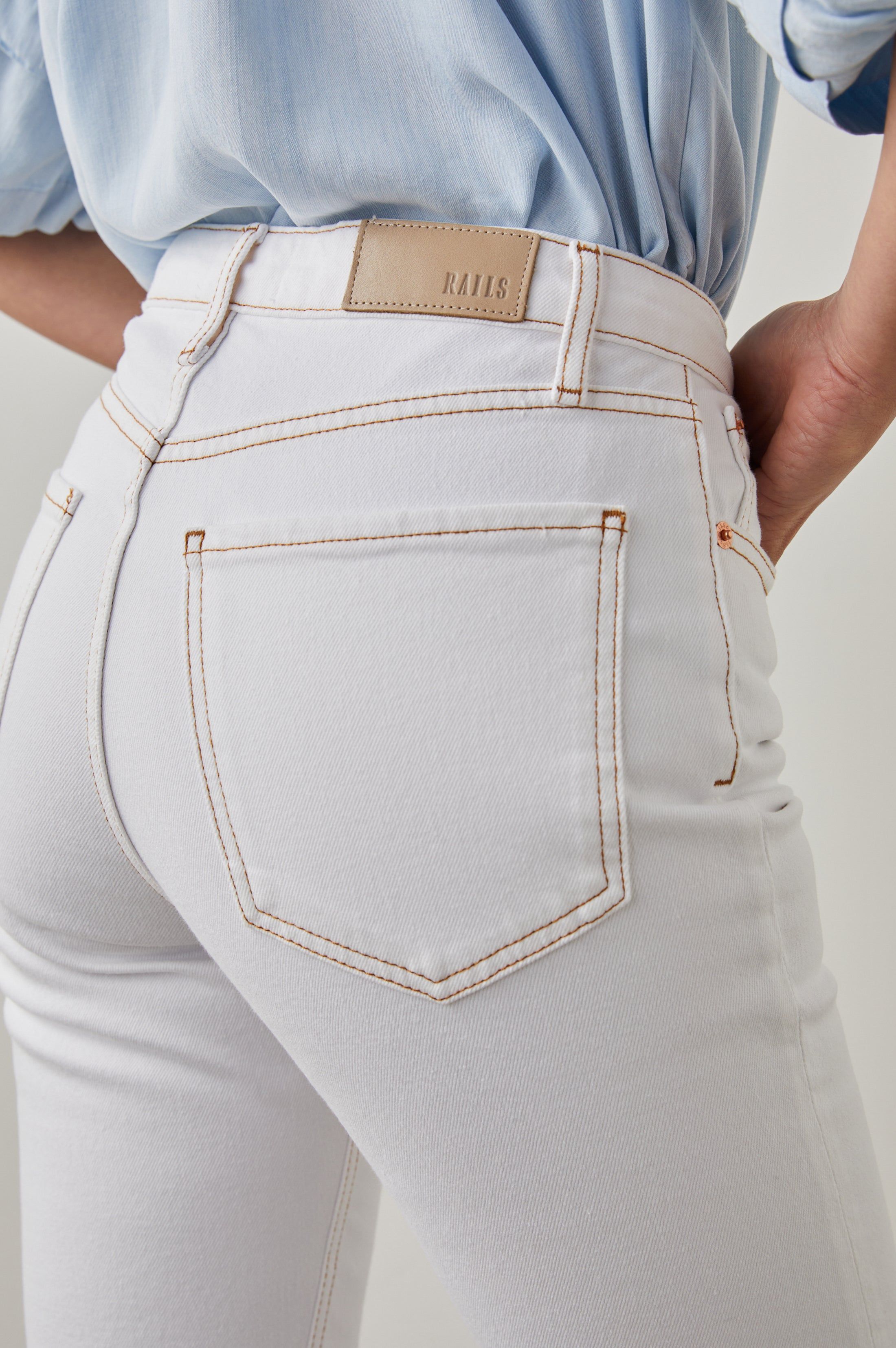 SUNSET SLIM BOOT - SALT WHITE CONTRAST STITCH sold by Rails product image thumbnail 5