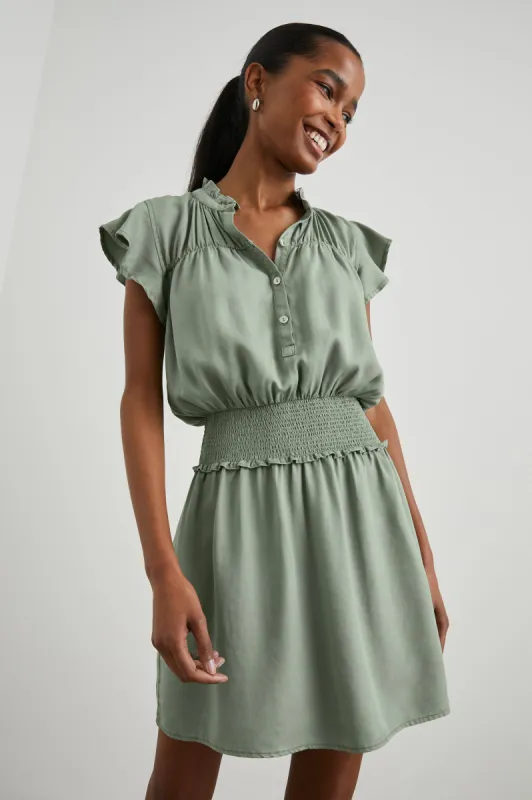 AMINA DRESS - SAGE DENIM sold by Rails