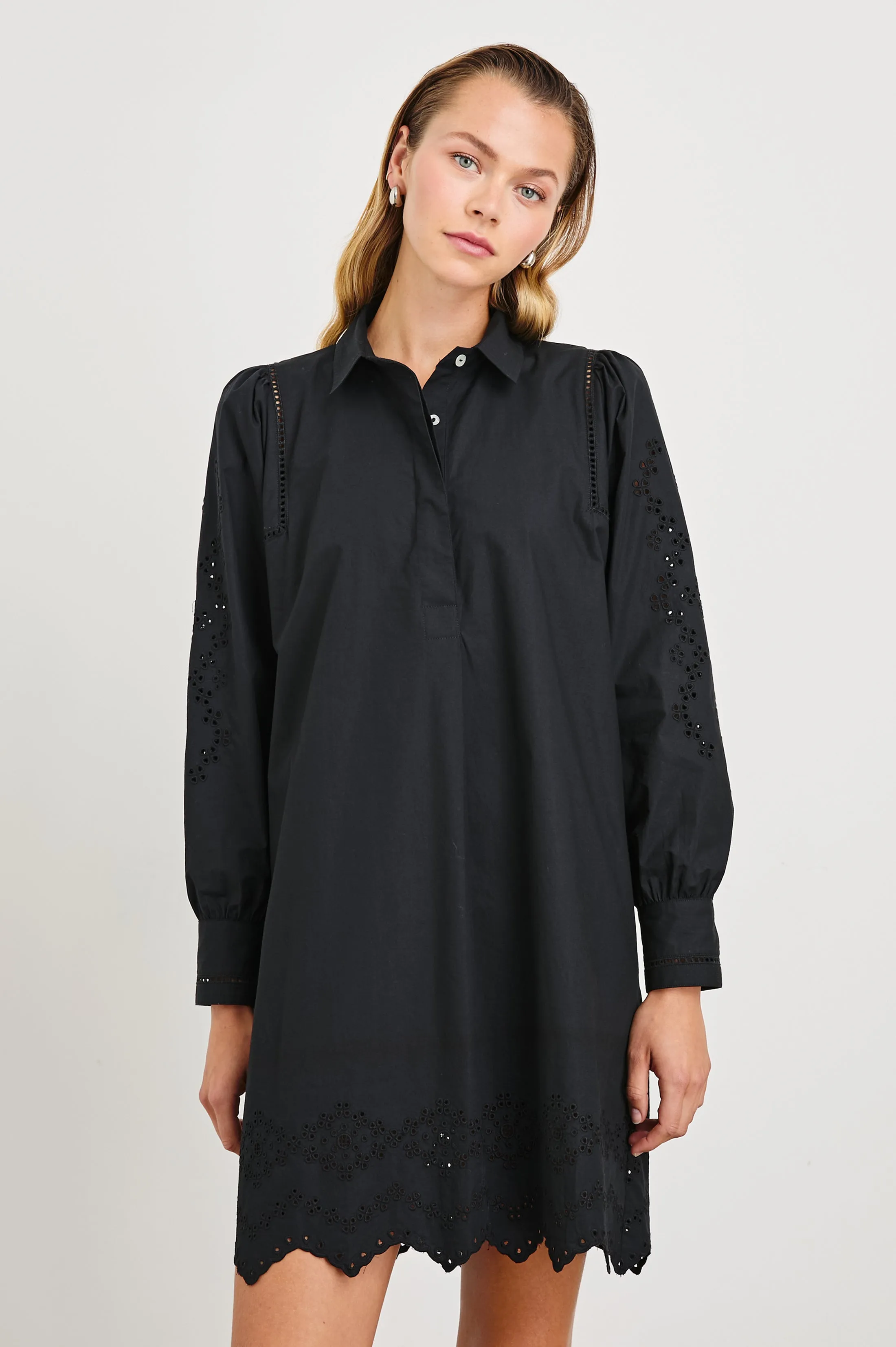 FERNANDA DRESS - BLACK EYELET sold by Rails