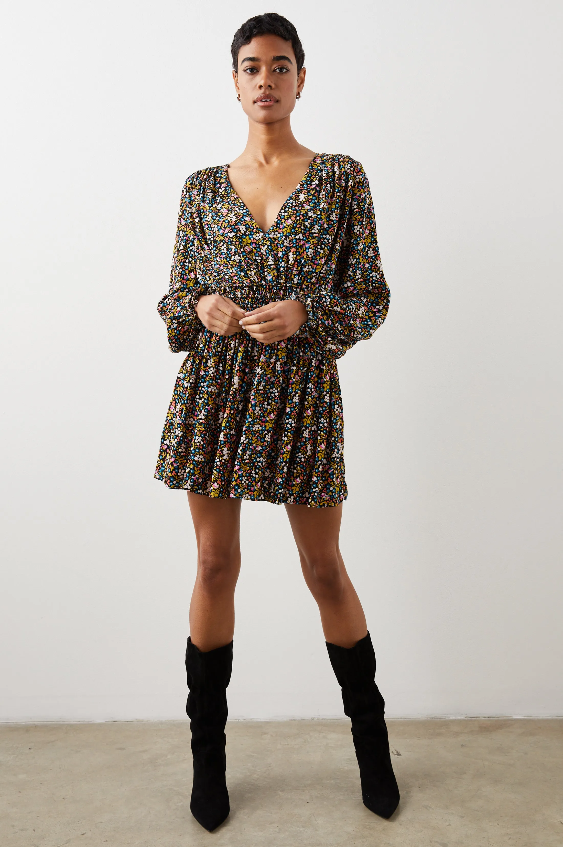 DELANEY DRESS - DARK DITSY FLORAL sold by Rails product image thumbnail 3