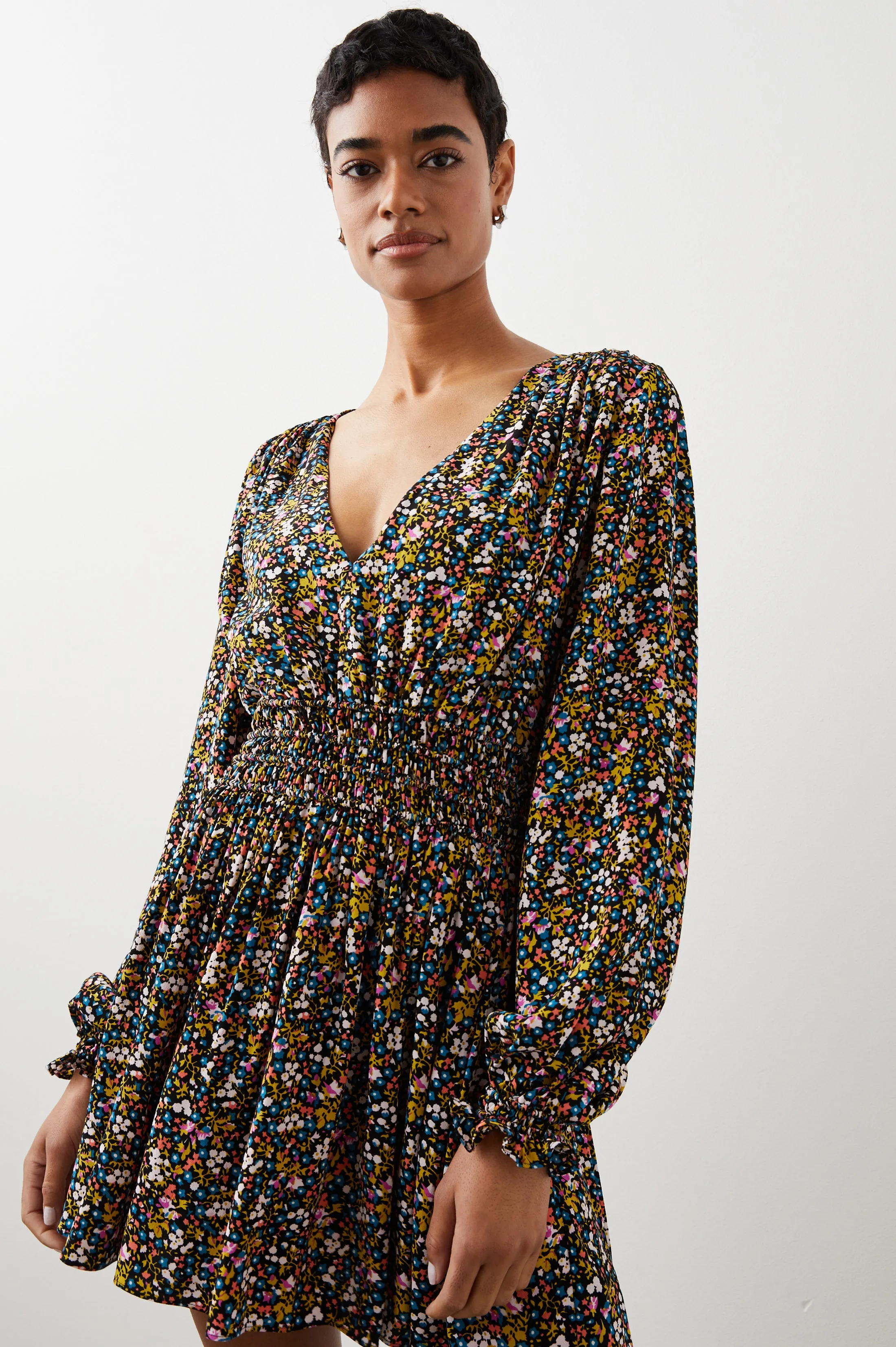DELANEY DRESS - DARK DITSY FLORAL sold by Rails