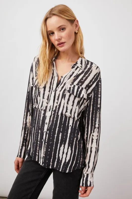 CORI SHIRT - BLACK NILE sold by Rails