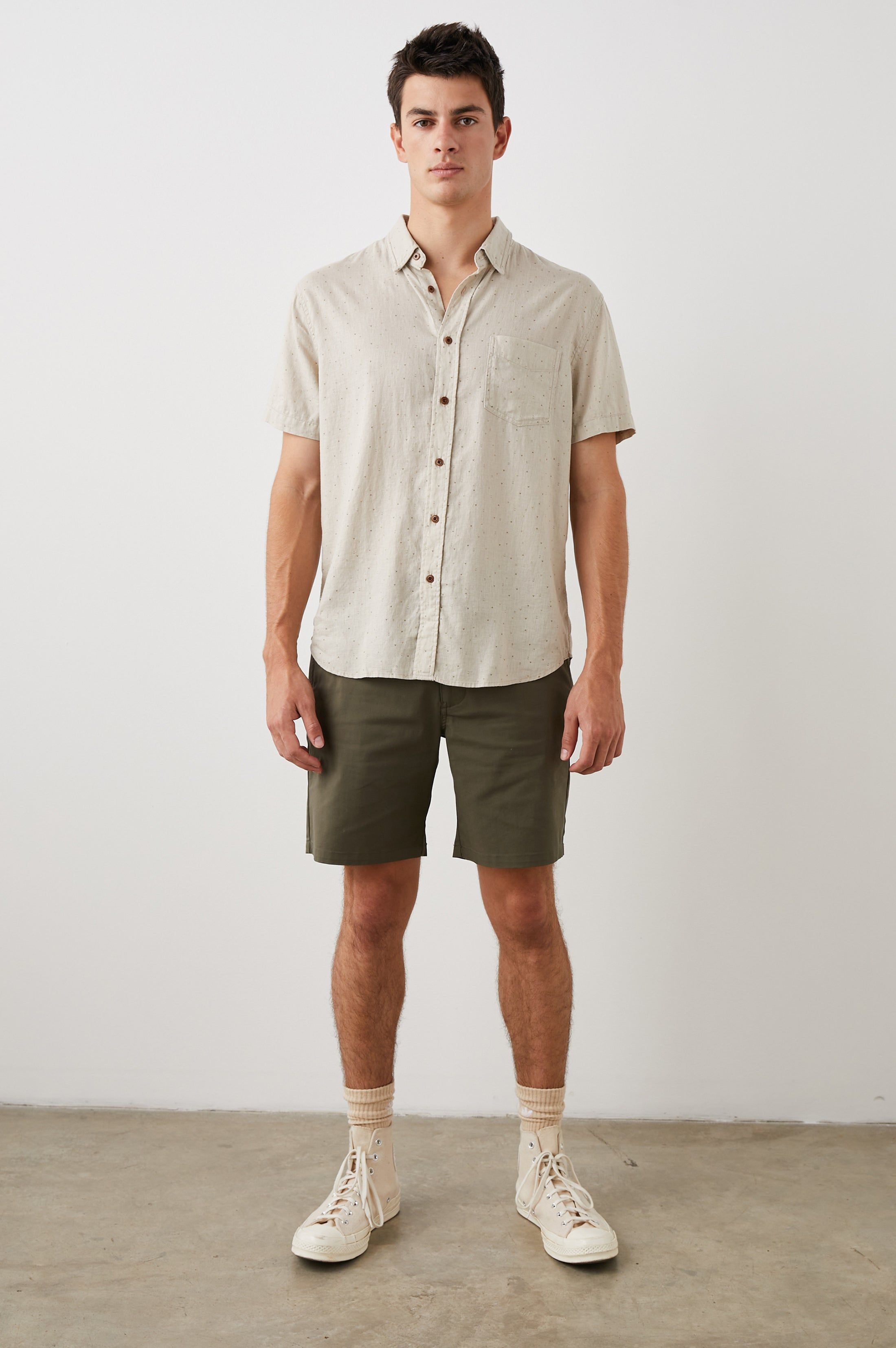 CARSON SHIRT - TRIANGLE GEO RETRO PAPER sold by Rails product image thumbnail 3