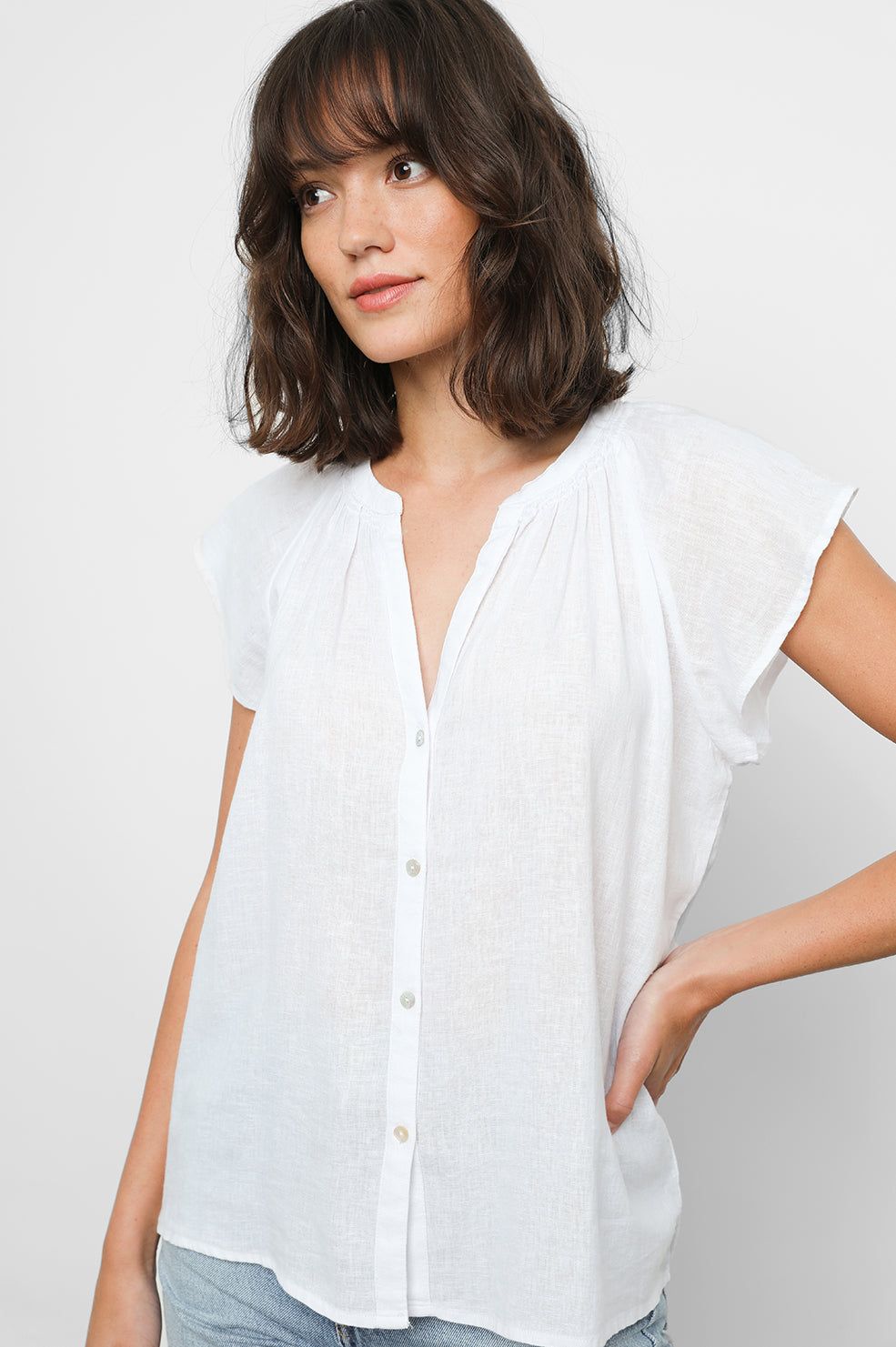 ALENA TOP - WHITE sold by Rails product image thumbnail 3