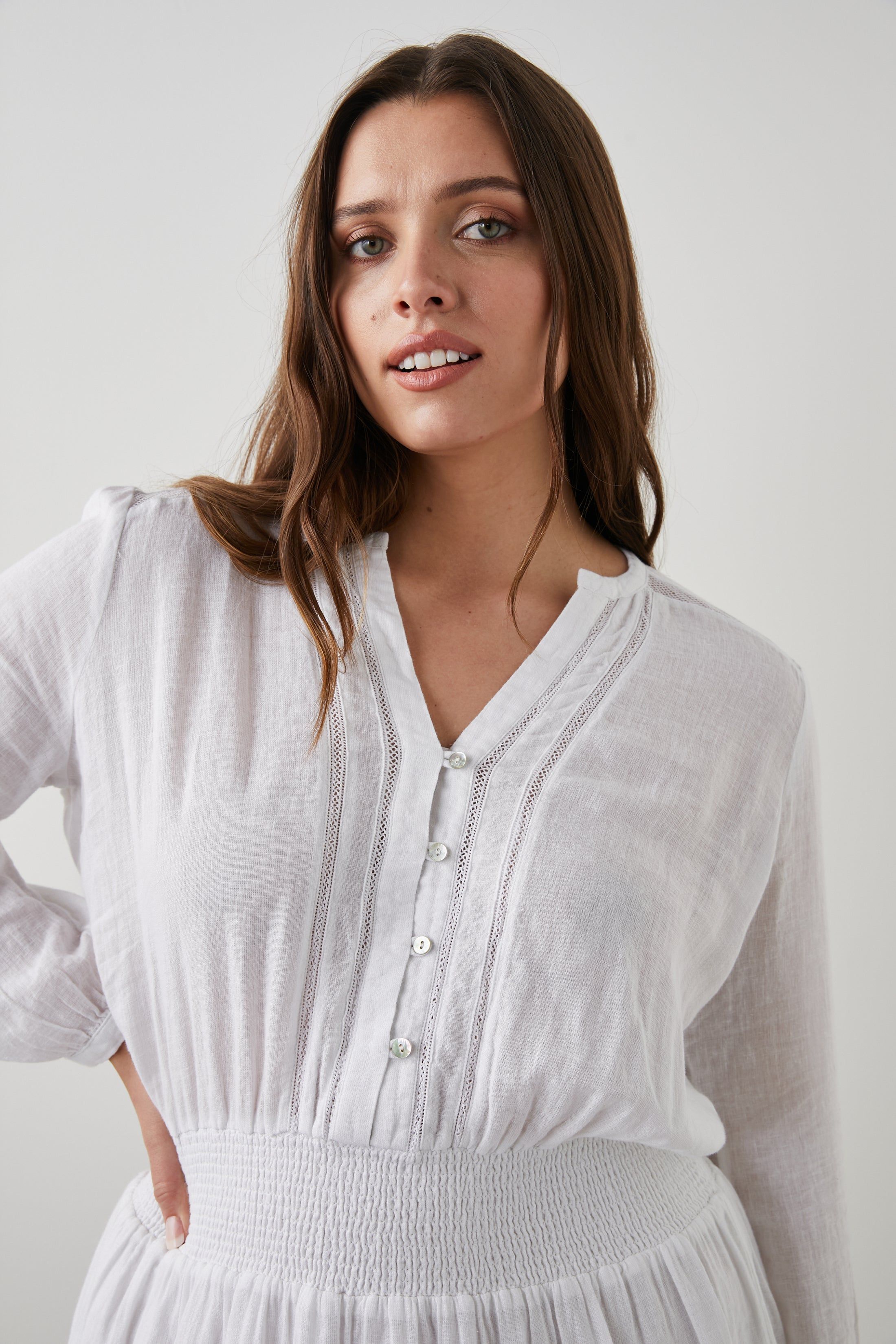 JASMINE DRESS - WHITE LACE DETAIL sold by Rails product image thumbnail 2