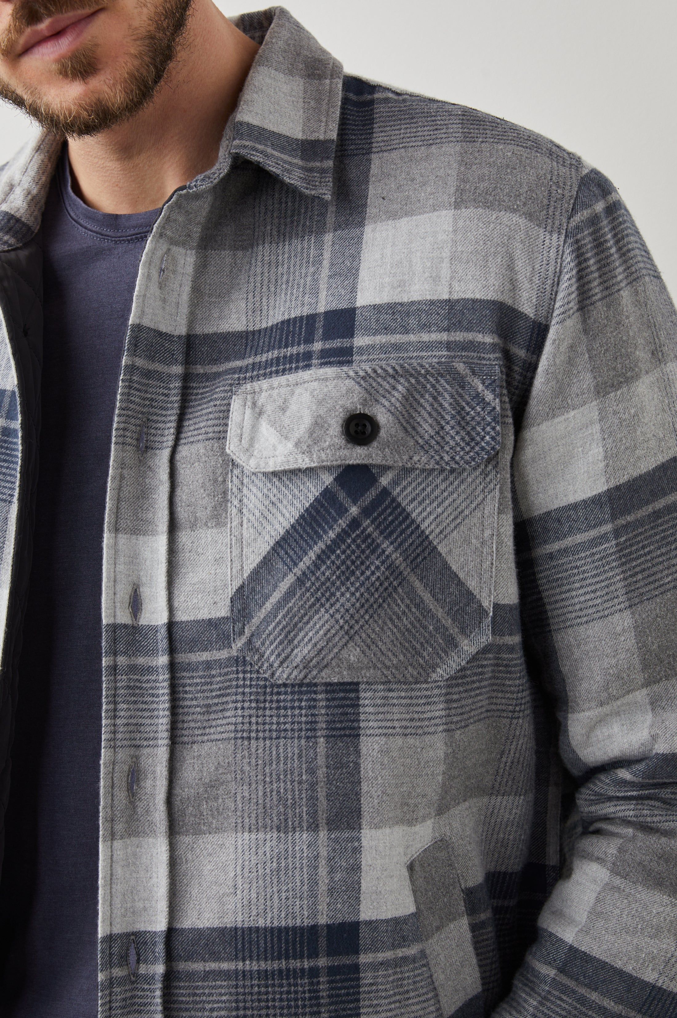 WORTHING JACKET - SLATE MIST HEATHER sold by Rails product image thumbnail 2