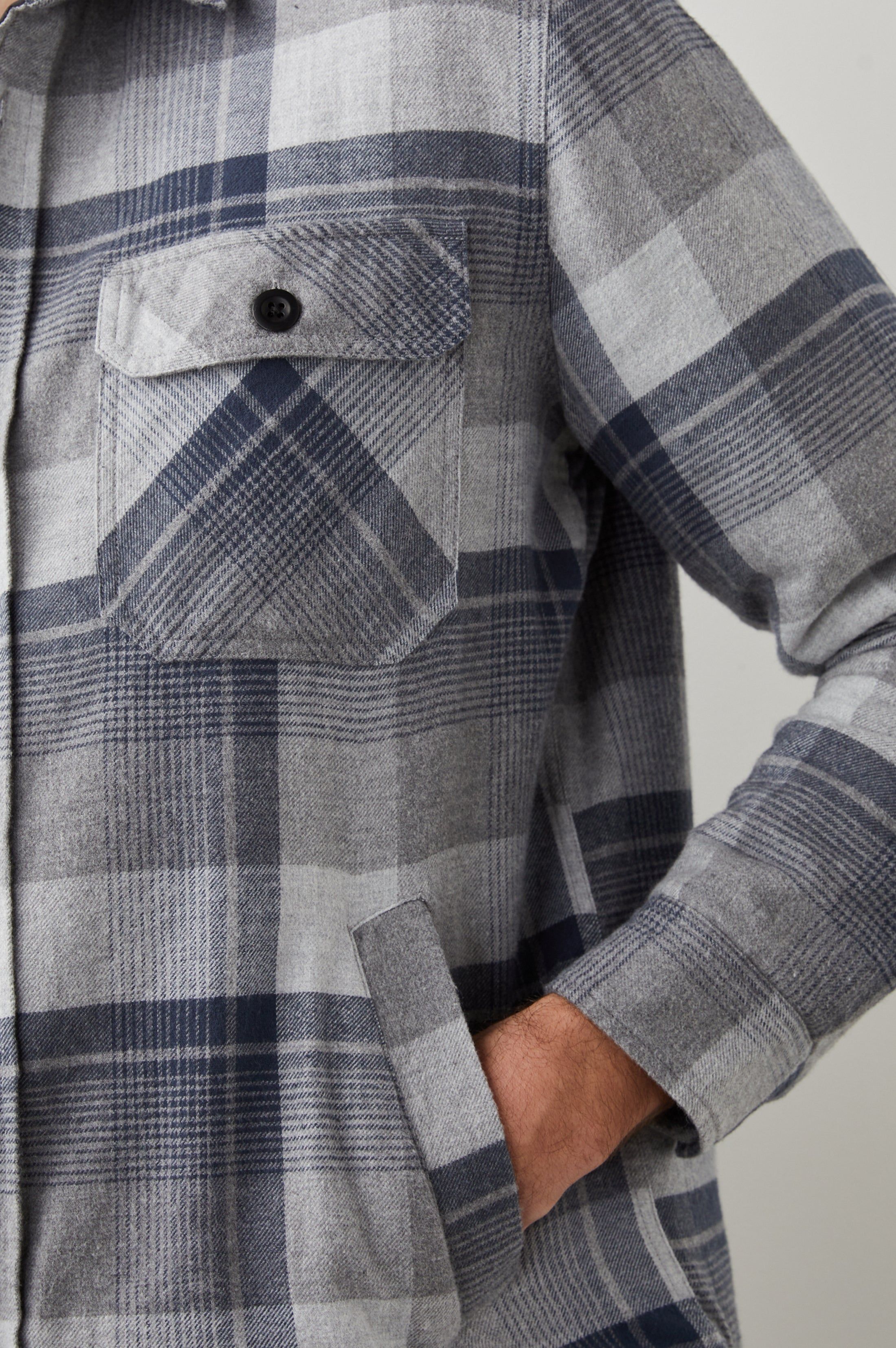 WORTHING JACKET - SLATE MIST HEATHER sold by Rails product image thumbnail 3