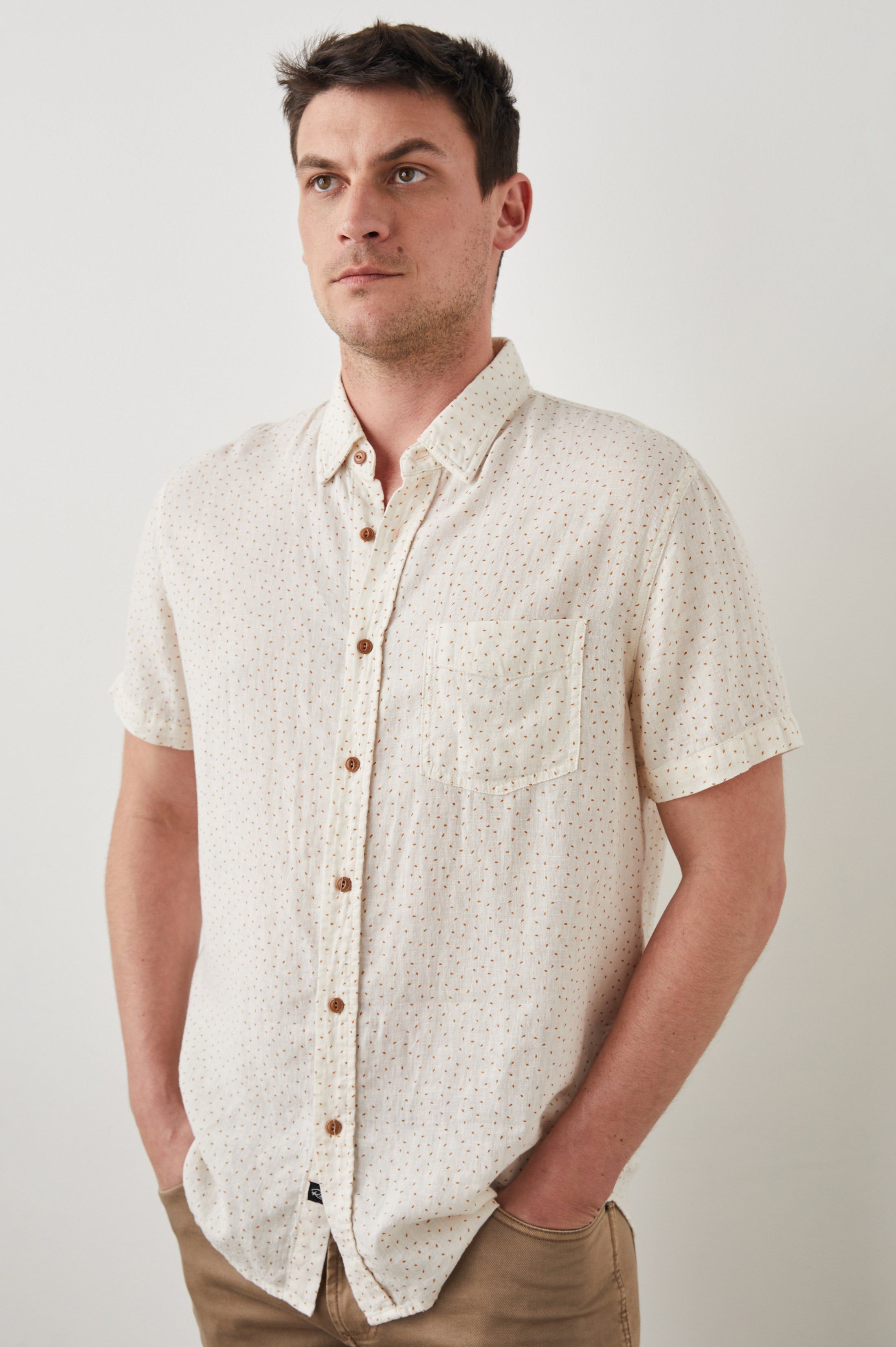 CARSON SHIRT - SCATTERED SEED MUSTARD sold by Rails product image thumbnail 4