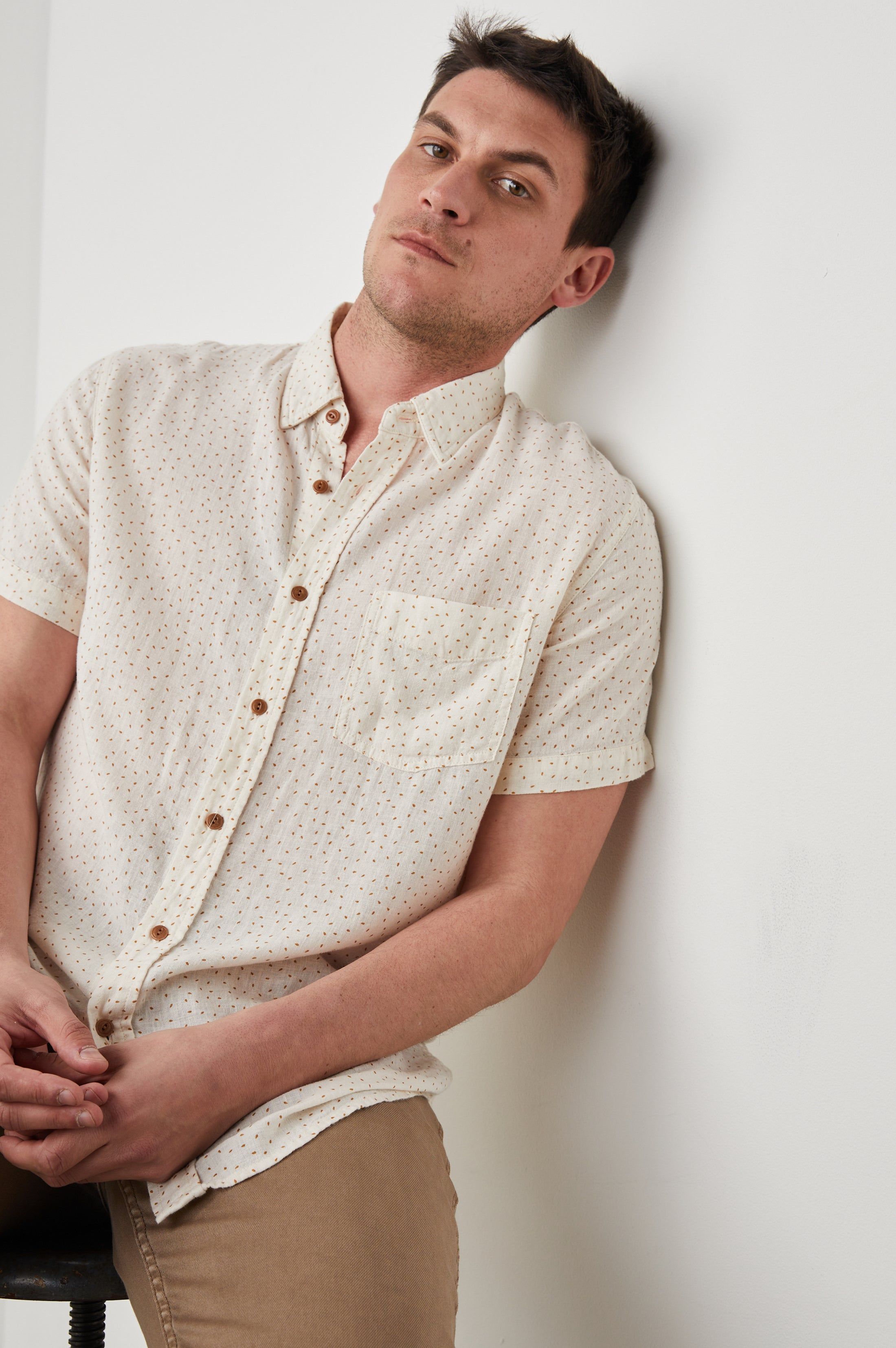 CARSON SHIRT - SCATTERED SEED MUSTARD sold by Rails product image thumbnail 5
