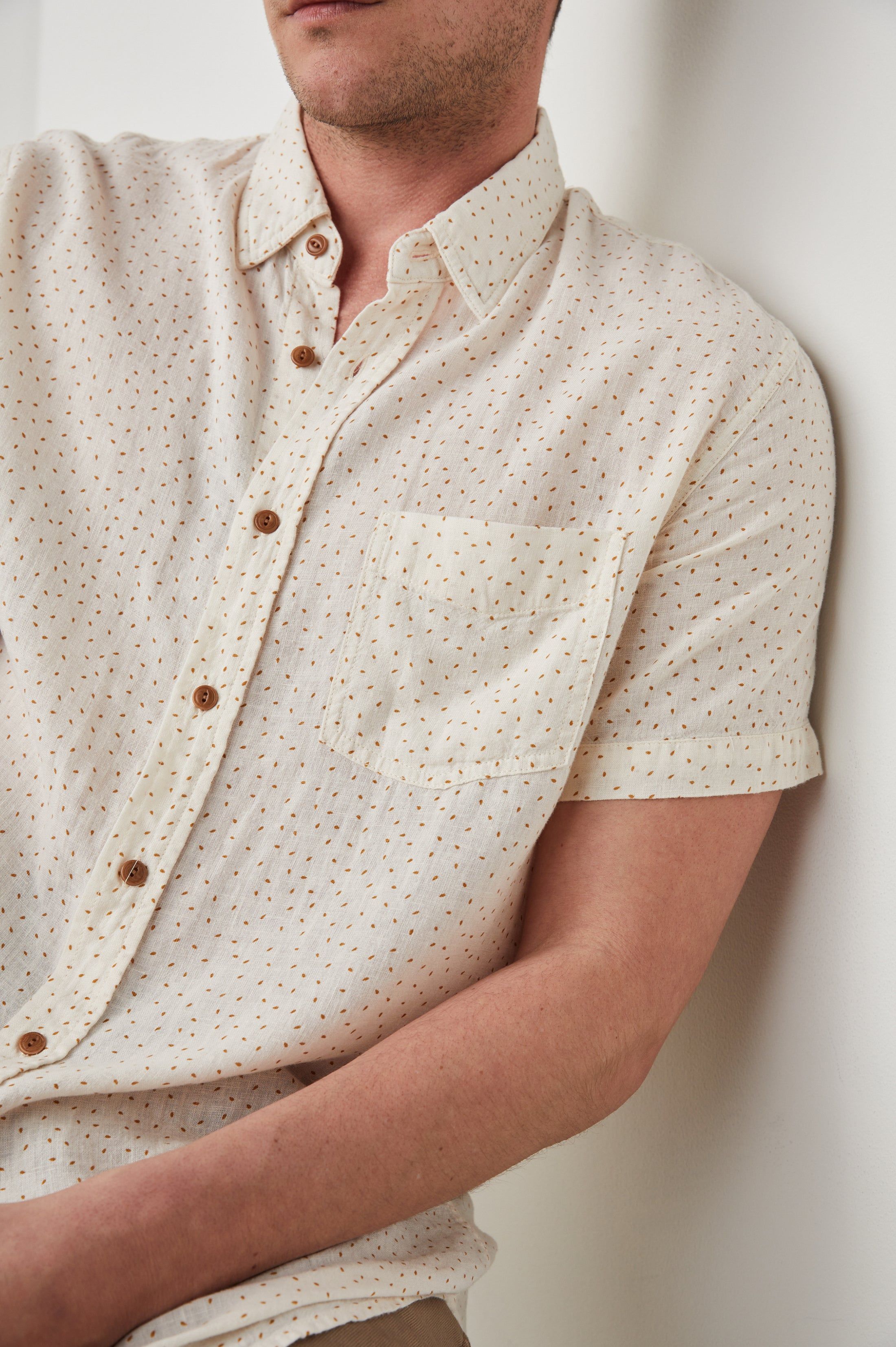 CARSON SHIRT - SCATTERED SEED MUSTARD sold by Rails product image thumbnail 3