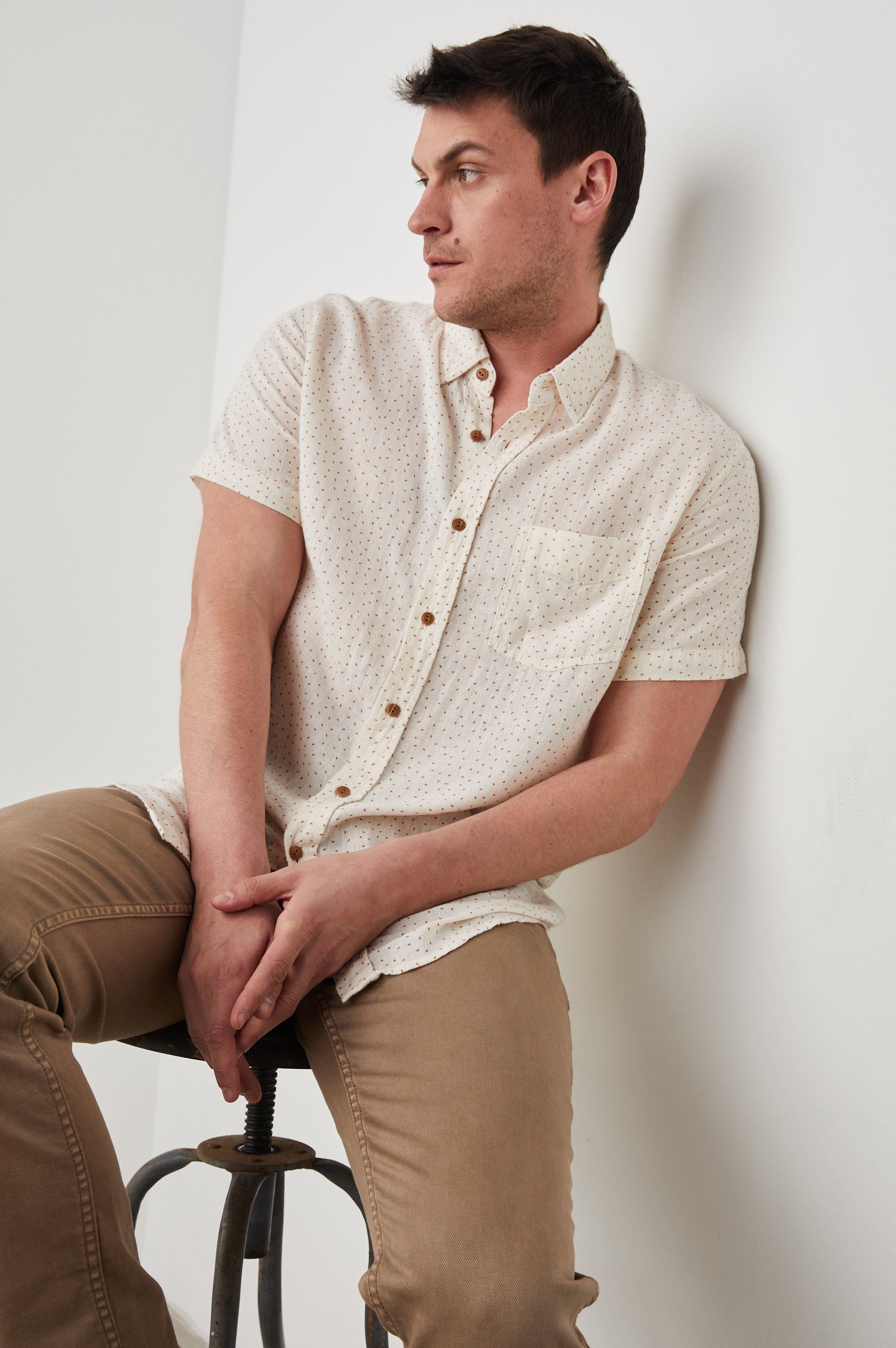 CARSON SHIRT - SCATTERED SEED MUSTARD sold by Rails product image thumbnail 6