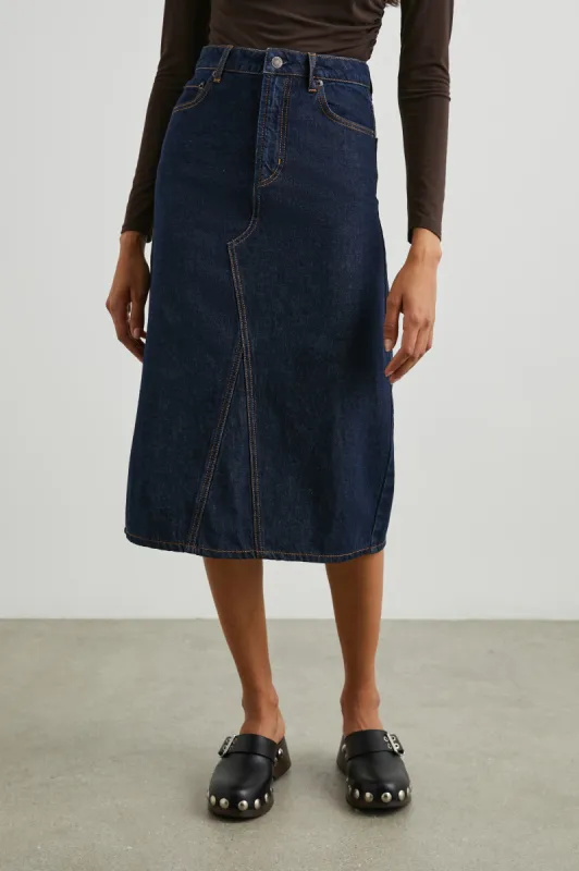 HIGHLAND SKIRT - MIDNIGHT BLUES sold by Rails