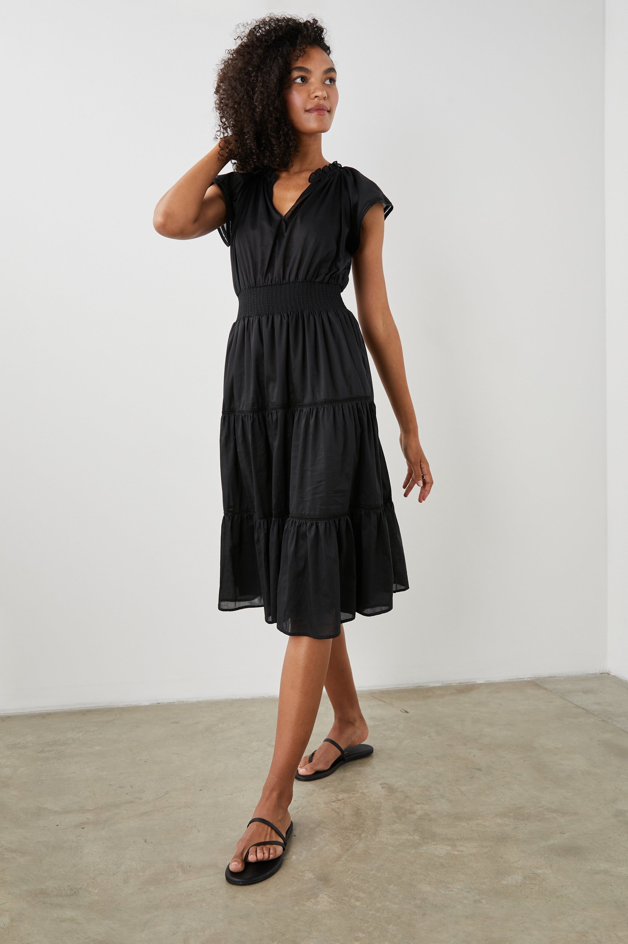 AMELLIA DRESS - TRUE BLACK LACE DETAIL sold by Rails product image thumbnail 3