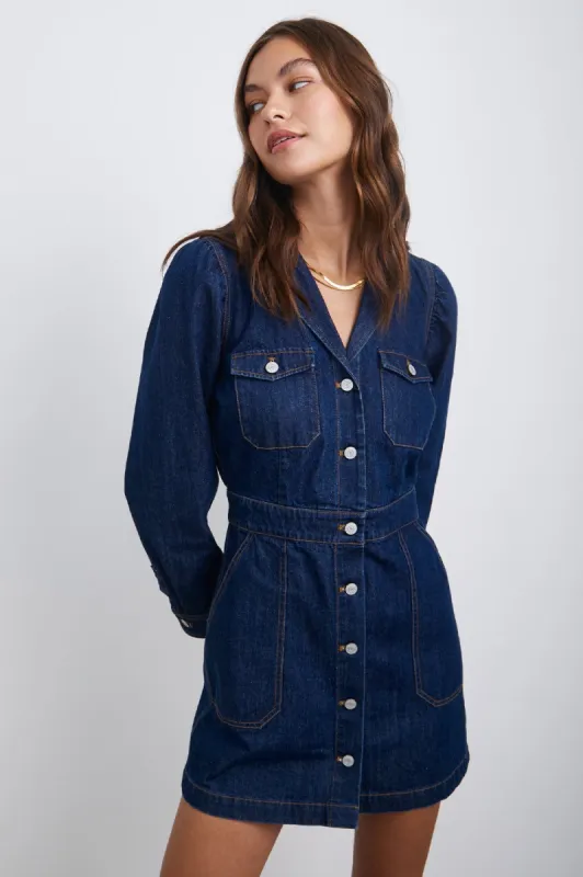 LISETTE DRESS - RAW DENIM sold by Rails