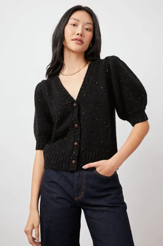 ISLA CARDIGAN - BLACK CONFETTI sold by Rails