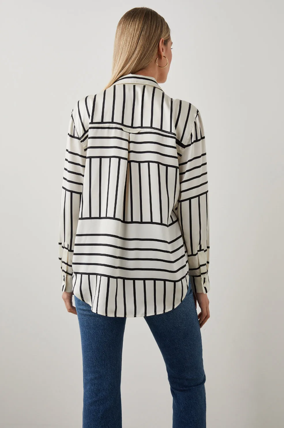 MARA SHIRT - PATCHWORK STRIPE sold by Rails product image thumbnail 3