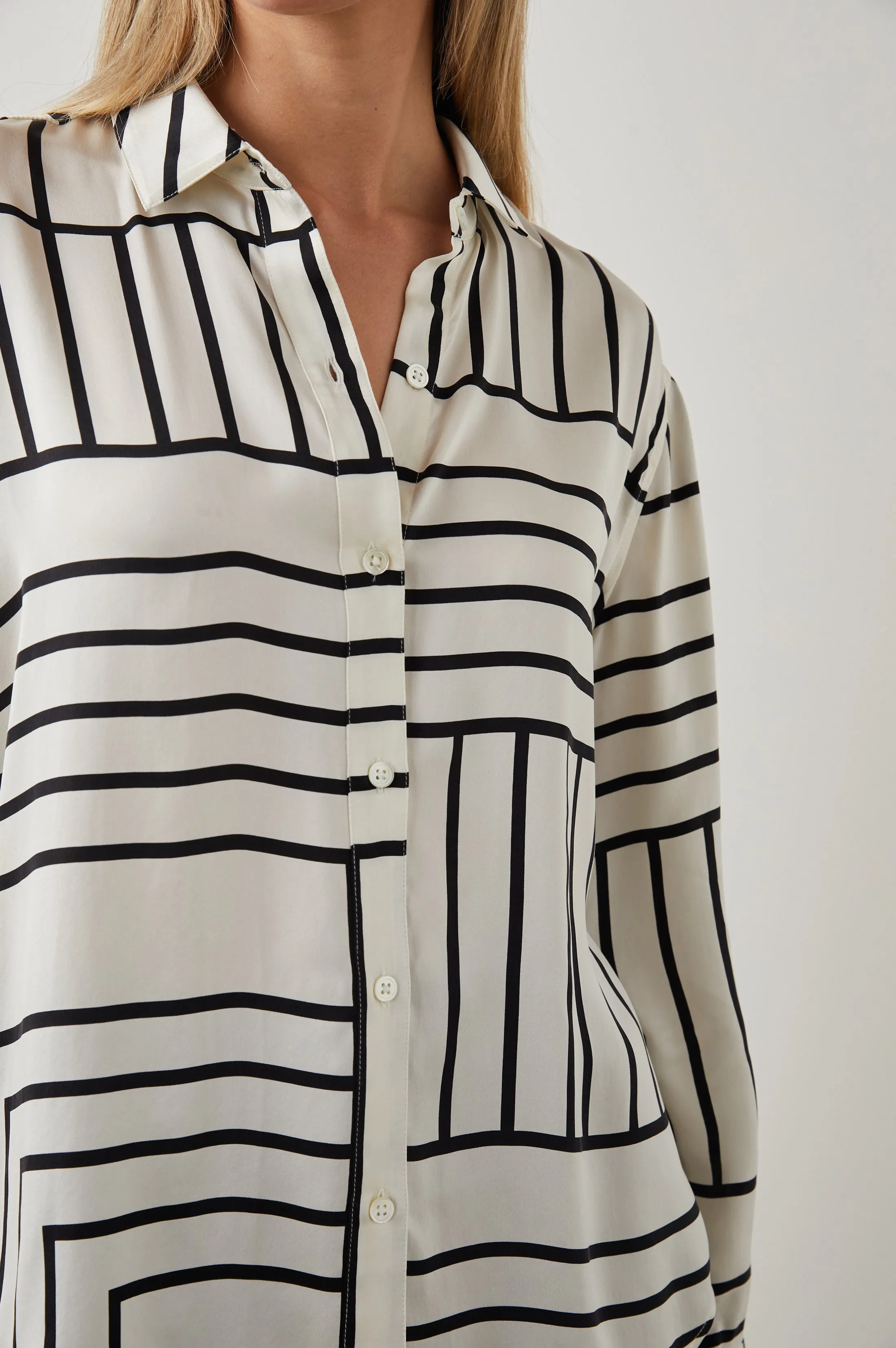 MARA SHIRT - PATCHWORK STRIPE sold by Rails product image thumbnail 2