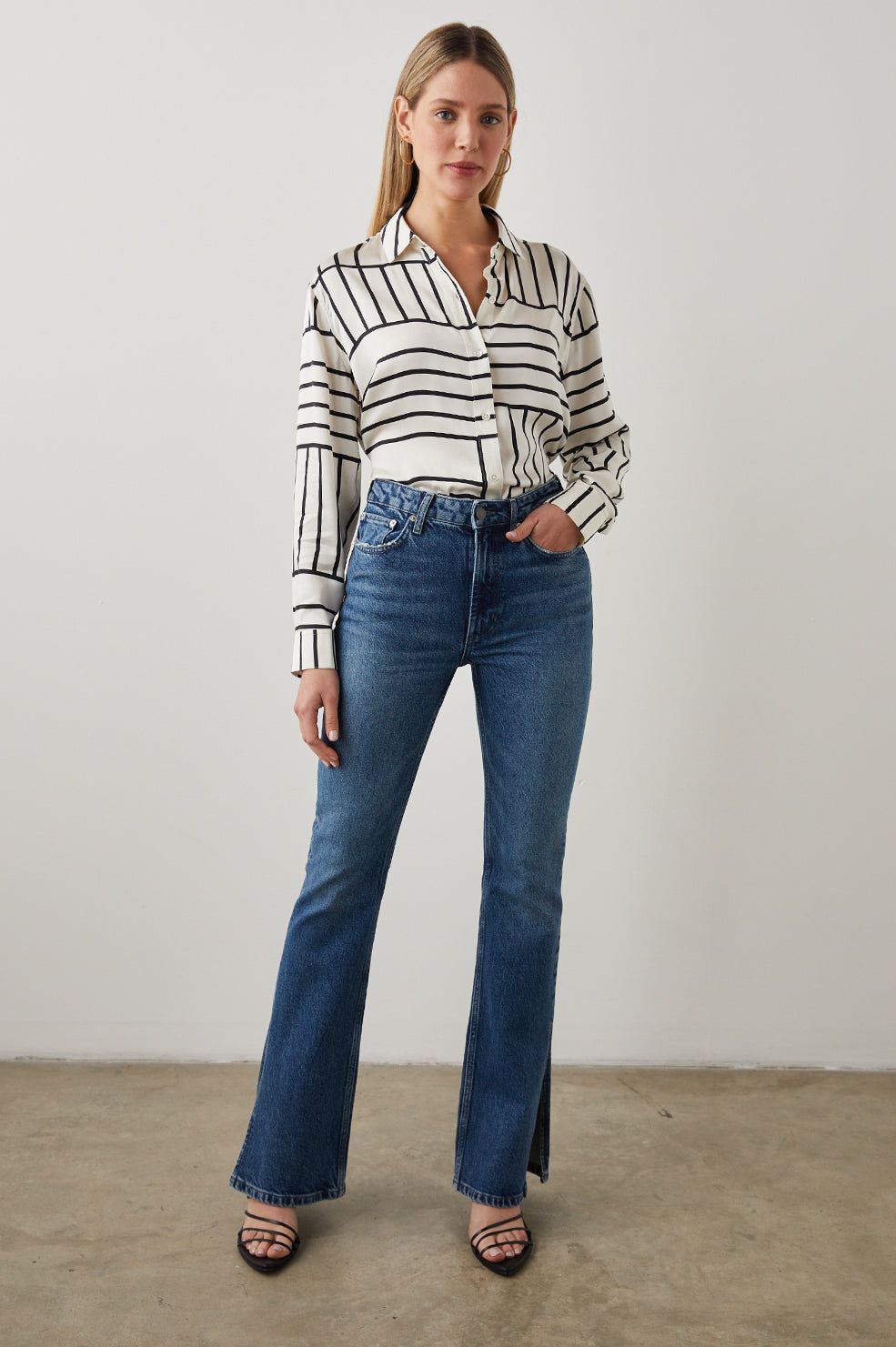 MARA SHIRT - PATCHWORK STRIPE sold by Rails product image thumbnail 4