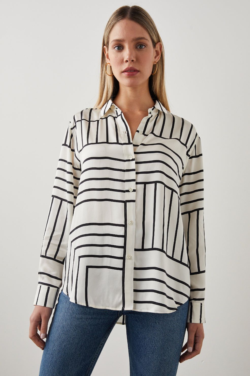 MARA SHIRT - PATCHWORK STRIPE sold by Rails product image thumbnail 6