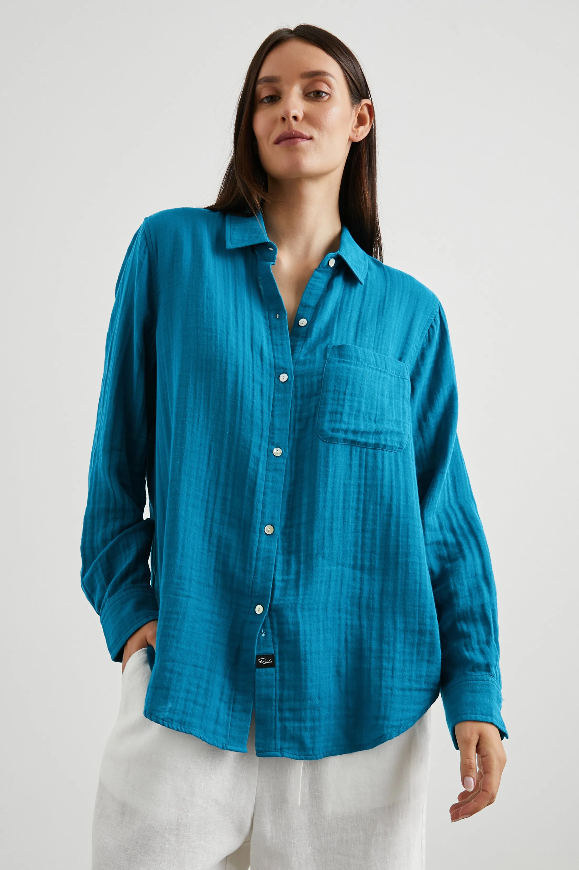 ELLIS SHIRT - TURKISH TILE sold by Rails