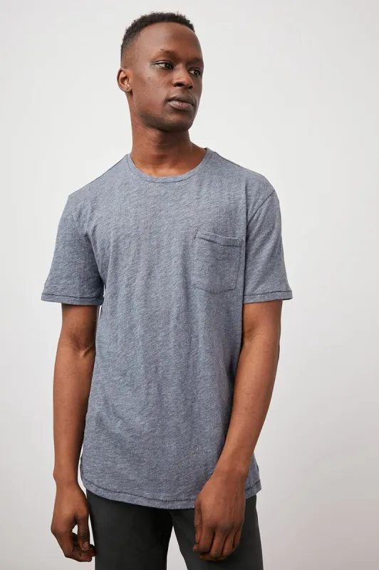 SKIPPER T-SHIRT - BLUE MELANGE sold by Rails