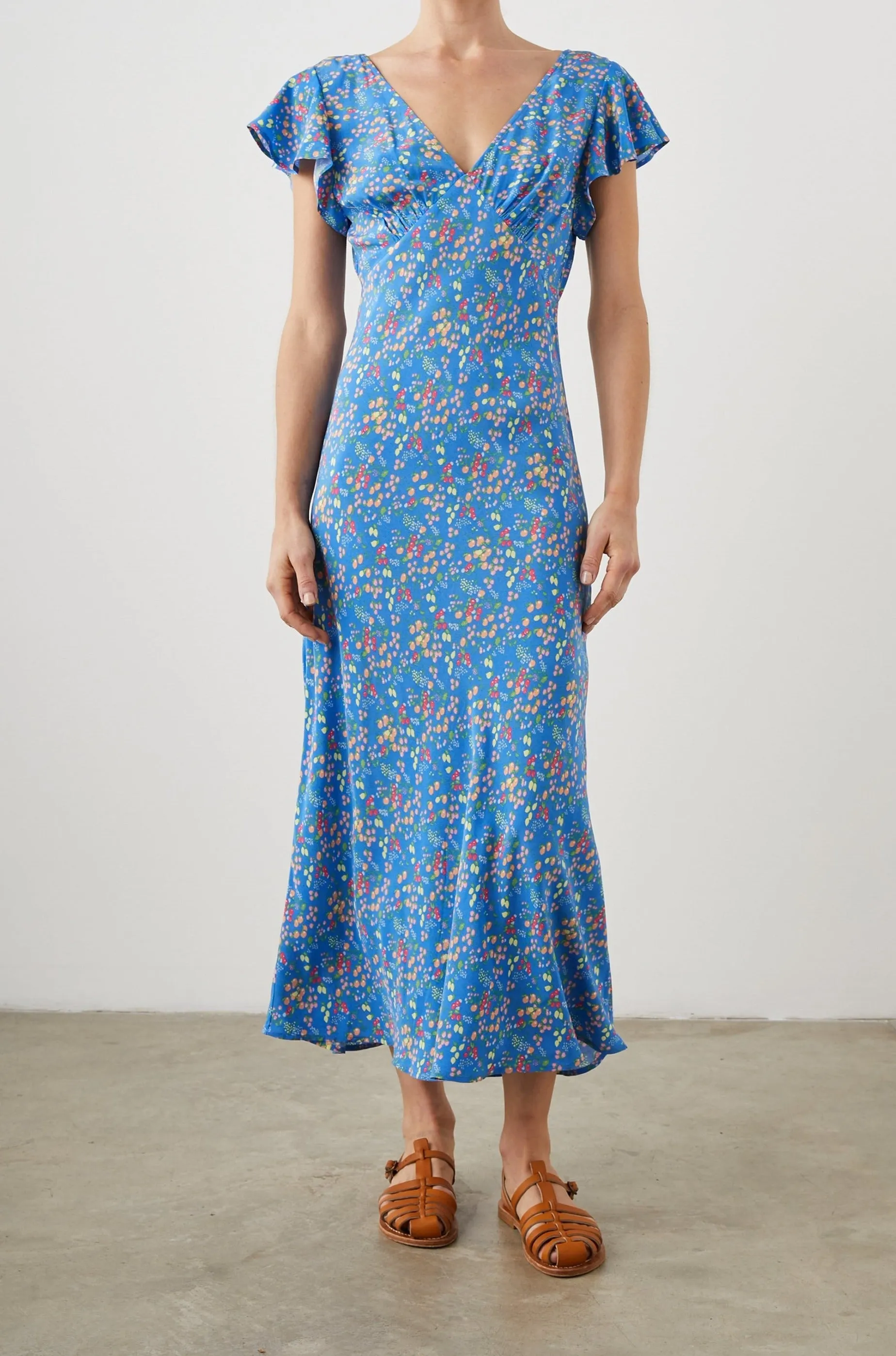 KENZ DRESS - BLUE CITRUS GROVE sold by Rails