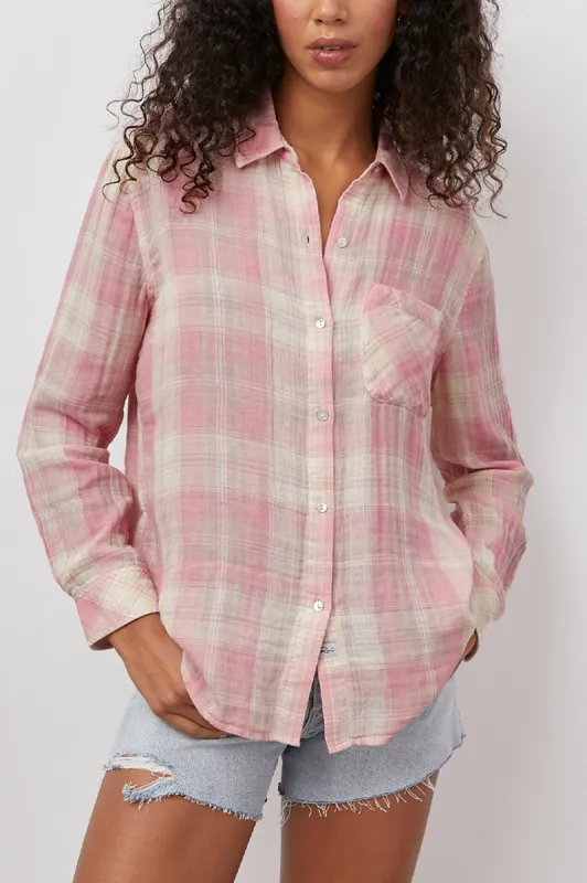 ELLIS SHIRT - ROSE SAND IVORY sold by Rails