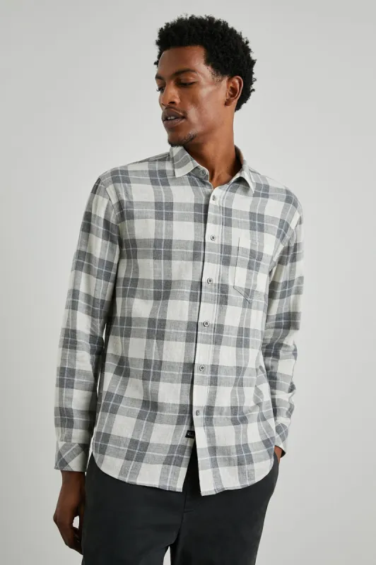 WYATT SHIRT - ANTHROCITE SKY MELANGE sold by Rails