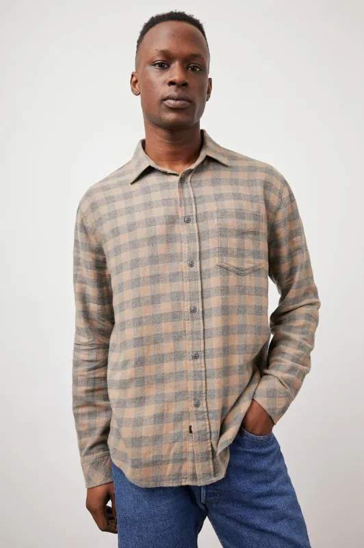 LENNOX SHIRT - CHARCOAL MIRE sold by Rails