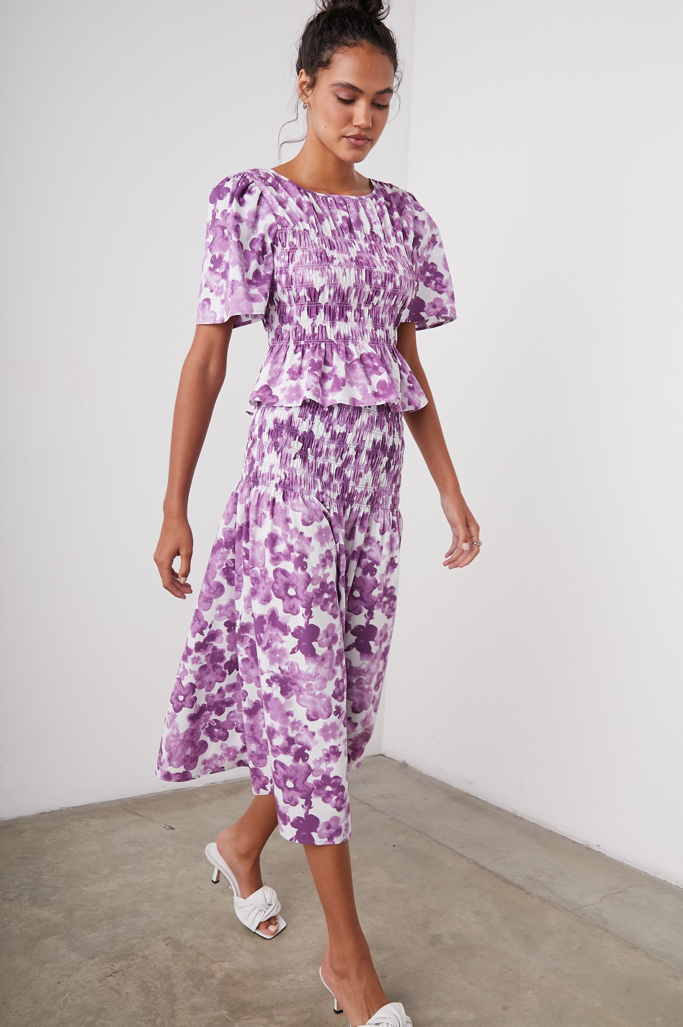 SELENA SKIRT - IRIS WATERCOLOR FLORAL sold by Rails product image thumbnail 4