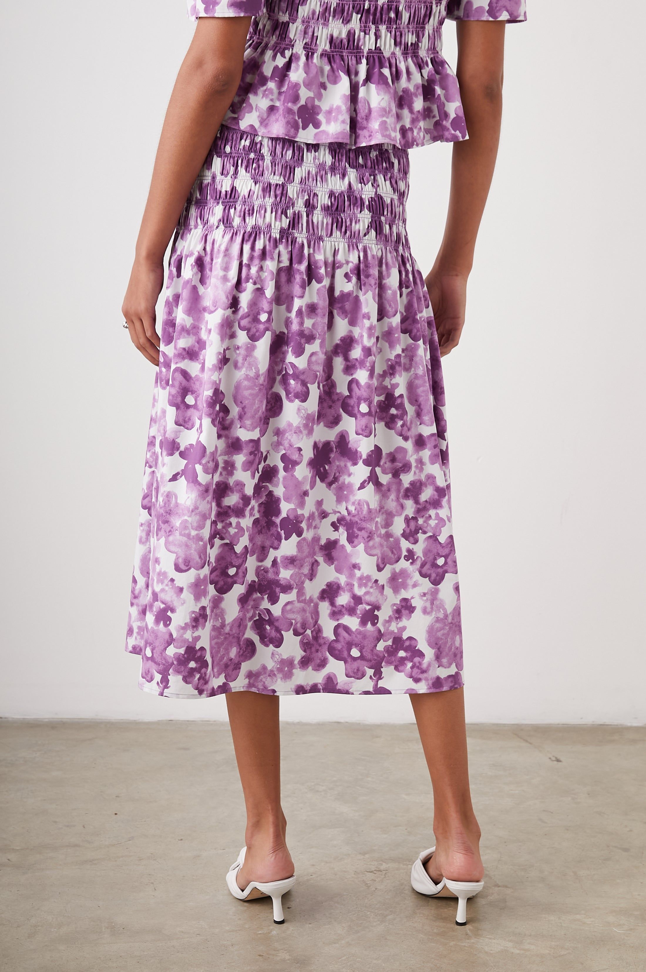 SELENA SKIRT - IRIS WATERCOLOR FLORAL sold by Rails product image thumbnail 5